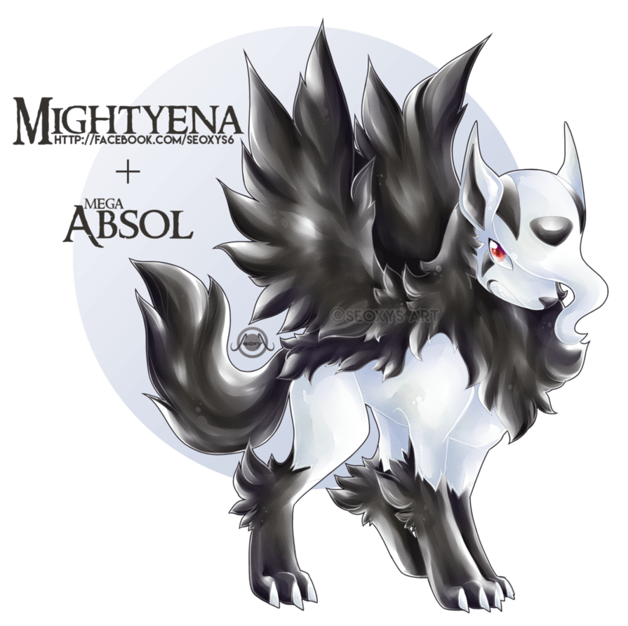 Mightyena X Mega Absol by Seoxys6. Fakemon. Pokémon