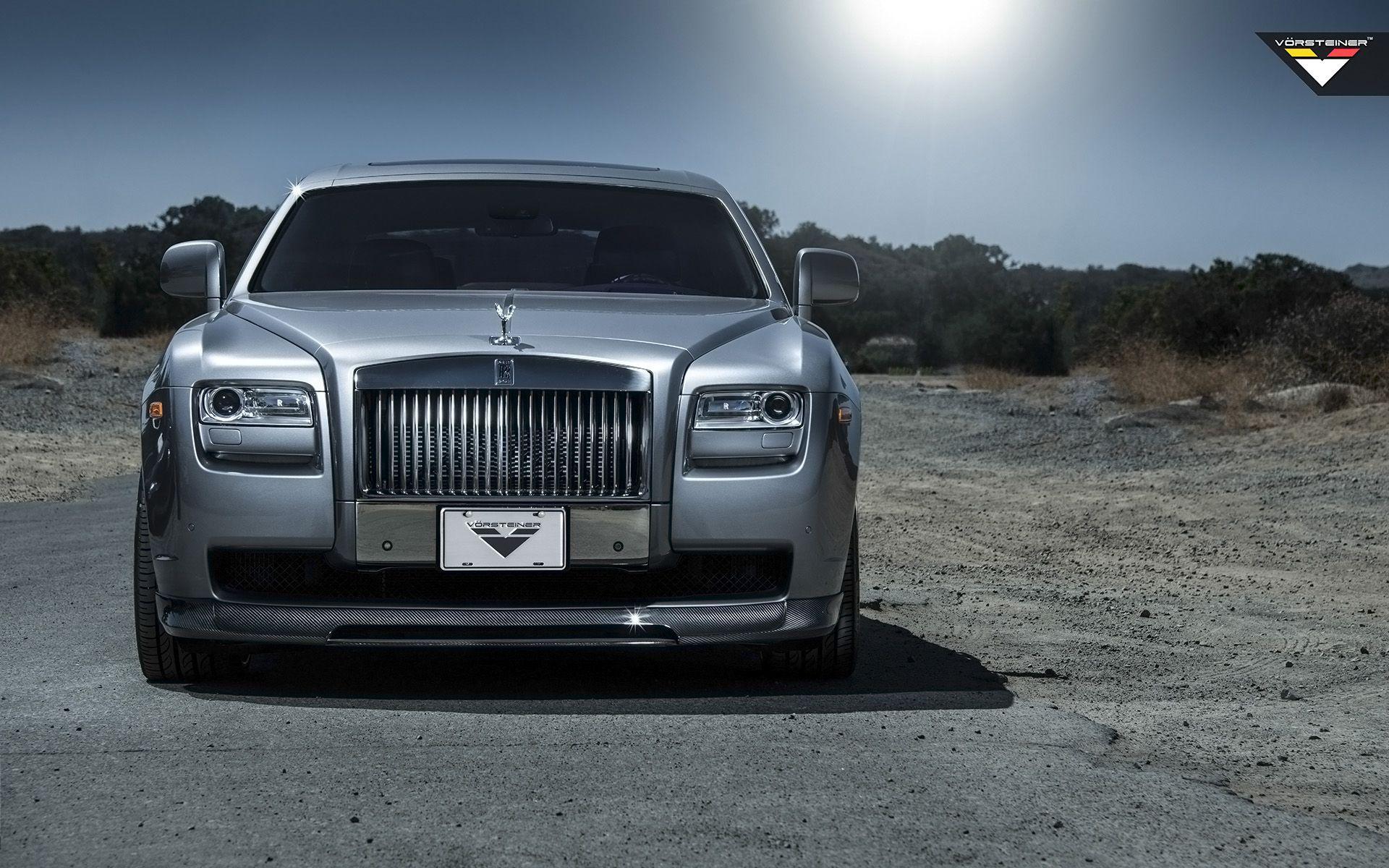 Vorsteiner Rolls Royce Ghost Silver Wallpaper. HD Car