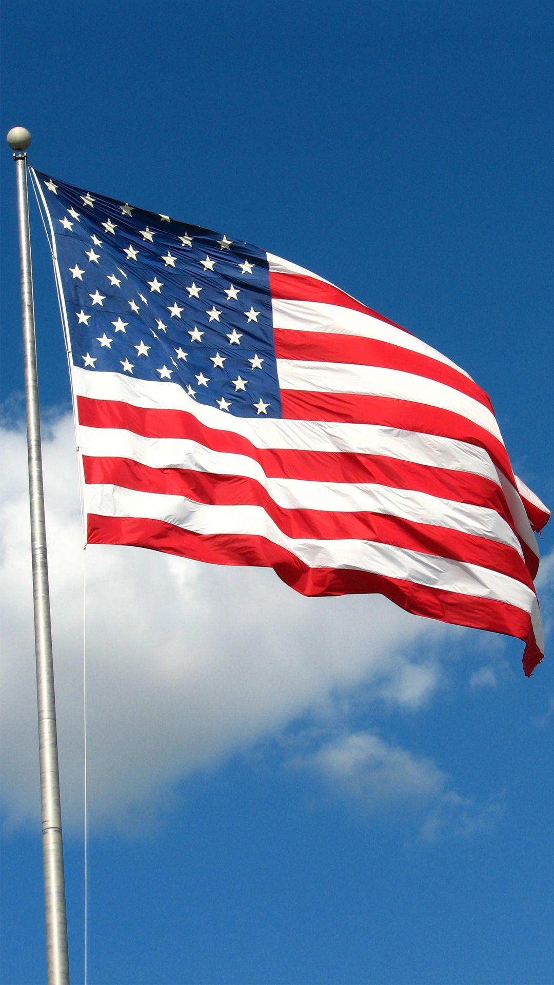 USA American Flag Sky Android Wallpaper free download