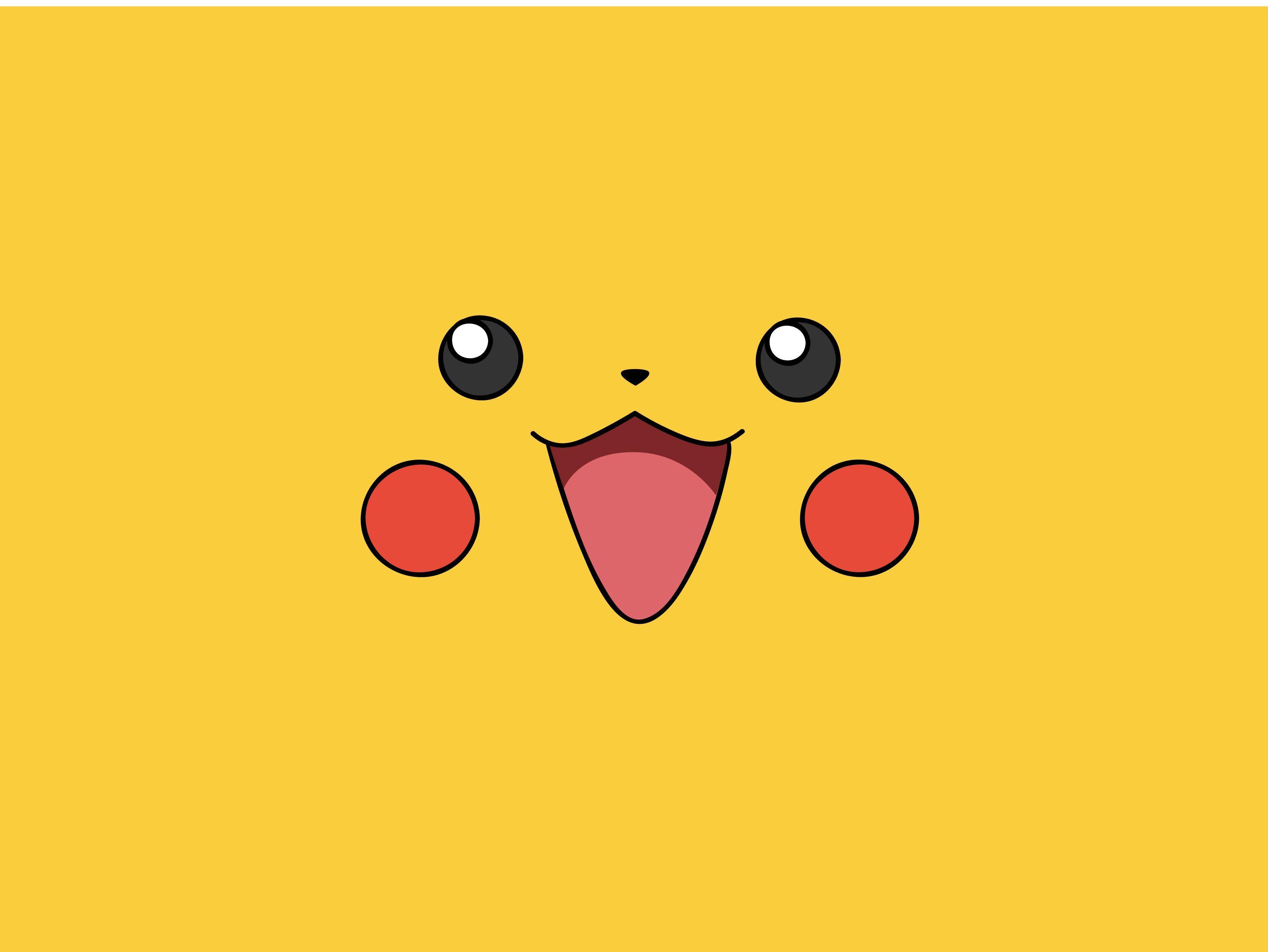 Pokemon video games yellow pikachu faces simple wallpaper