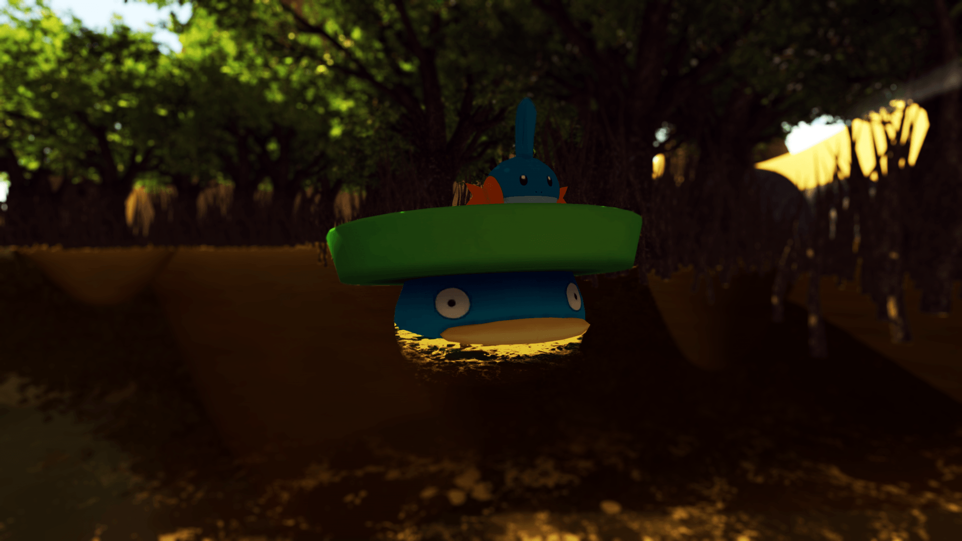 Mudkip and Lotad in the Sandbox 1