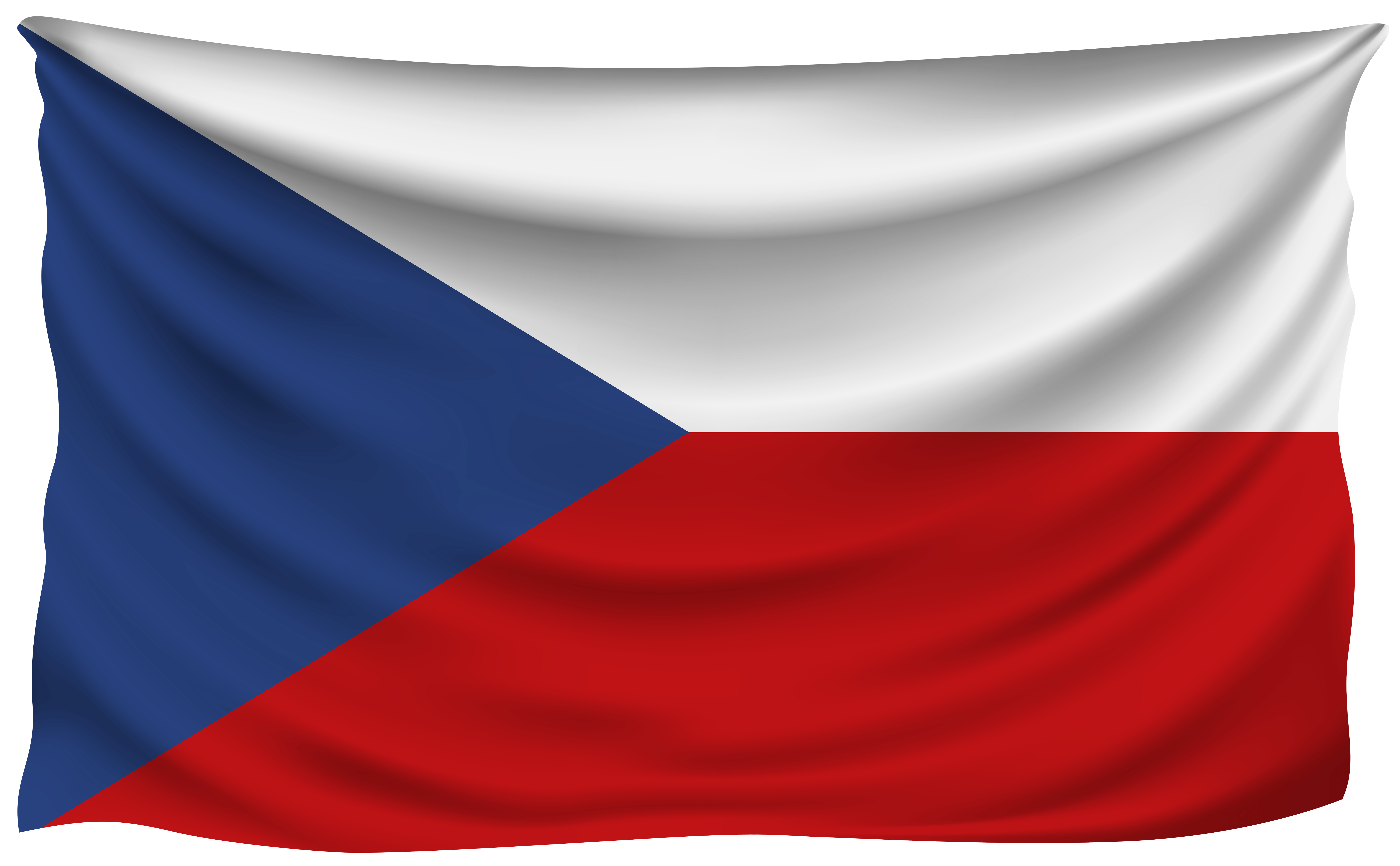 Czech Republic Wrinkled Flag Quality