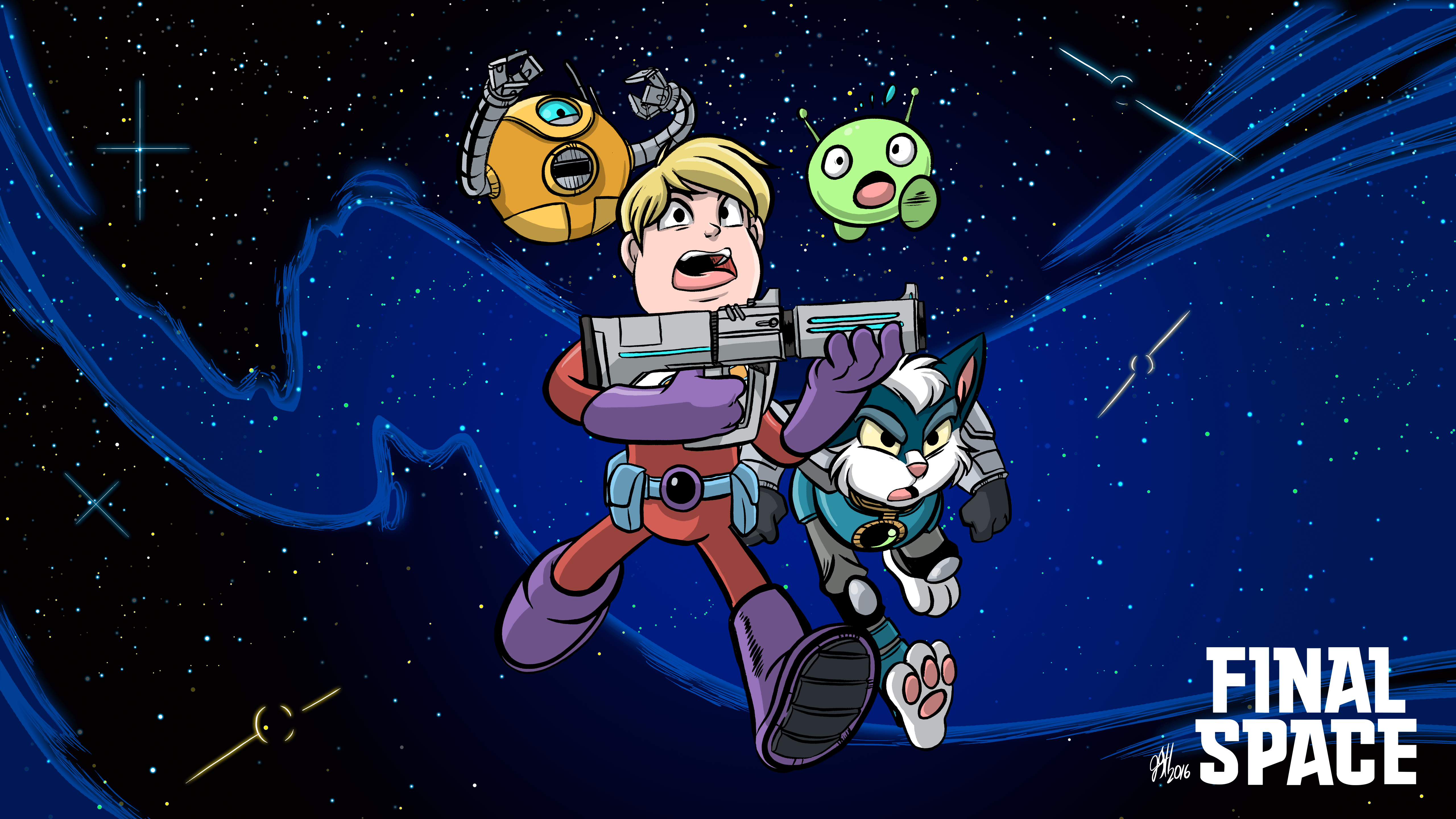 We need more Final Space wallpaper. Hopefully more will surface