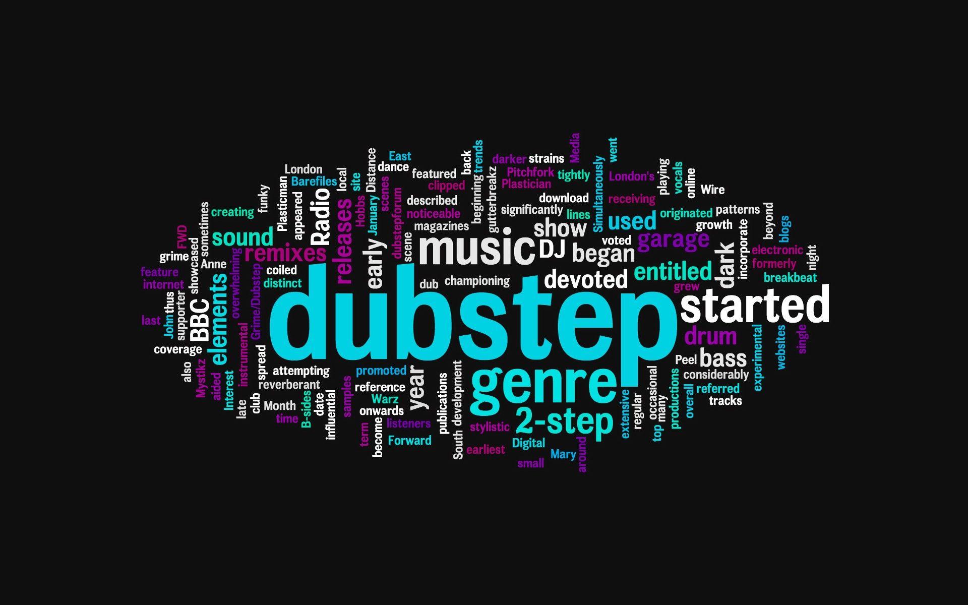 music, bass, electric, dubstep, DJ, wordcloud wallpaper