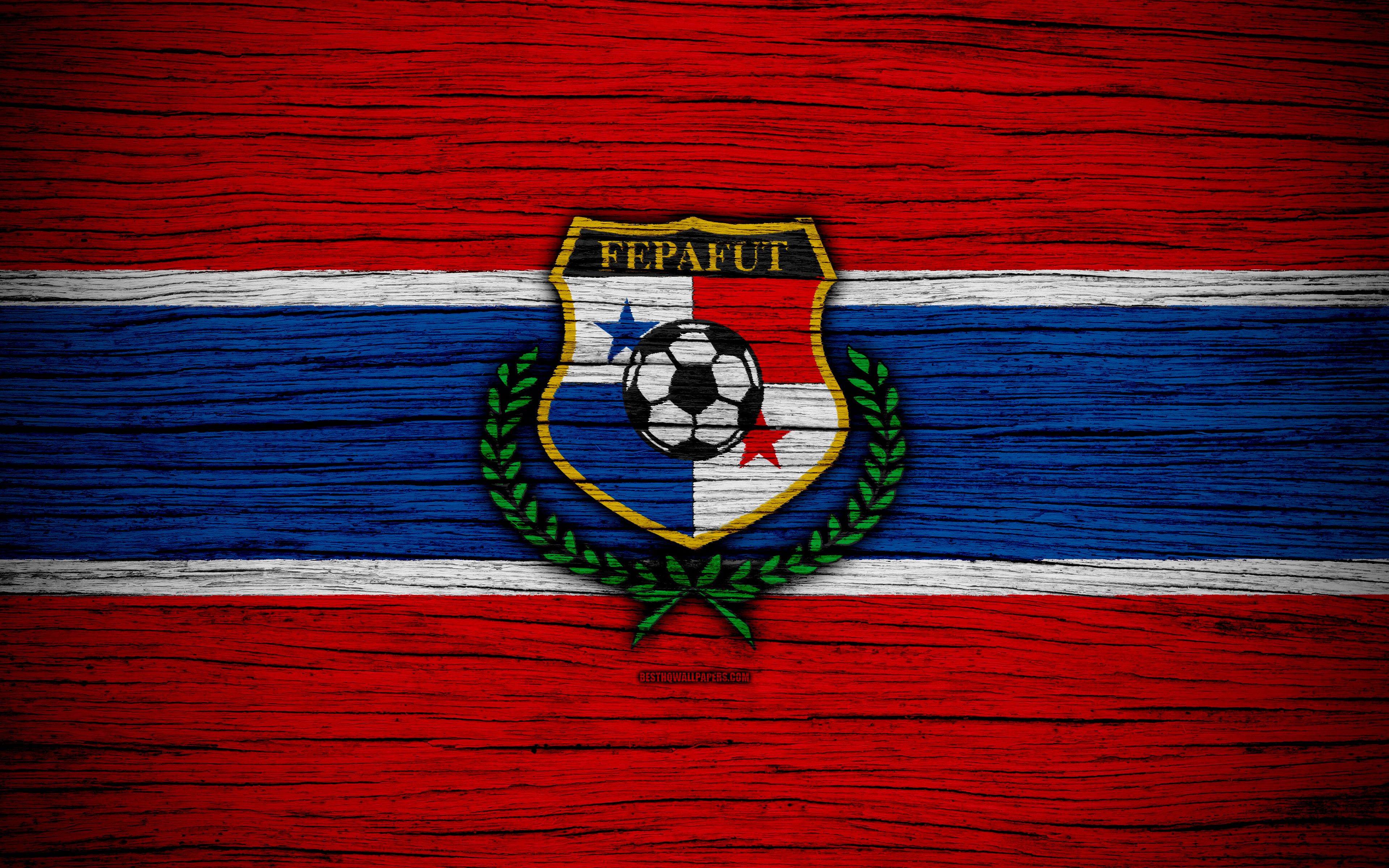 Download wallpaper 4k, Panama national football team, logo, North