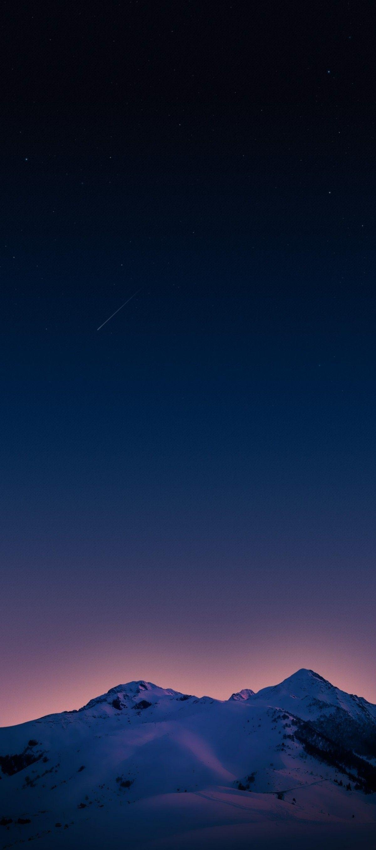 iPhone x, iPhone ios, Pixel 2 xl, mountain, sunset, purple
