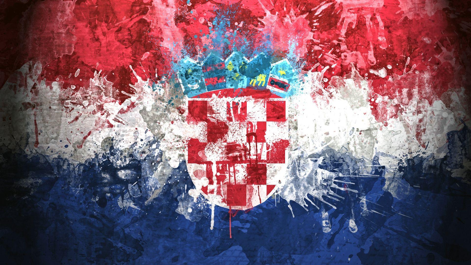 Download wallpaper 1920x1080 croatia, flag, republic, background
