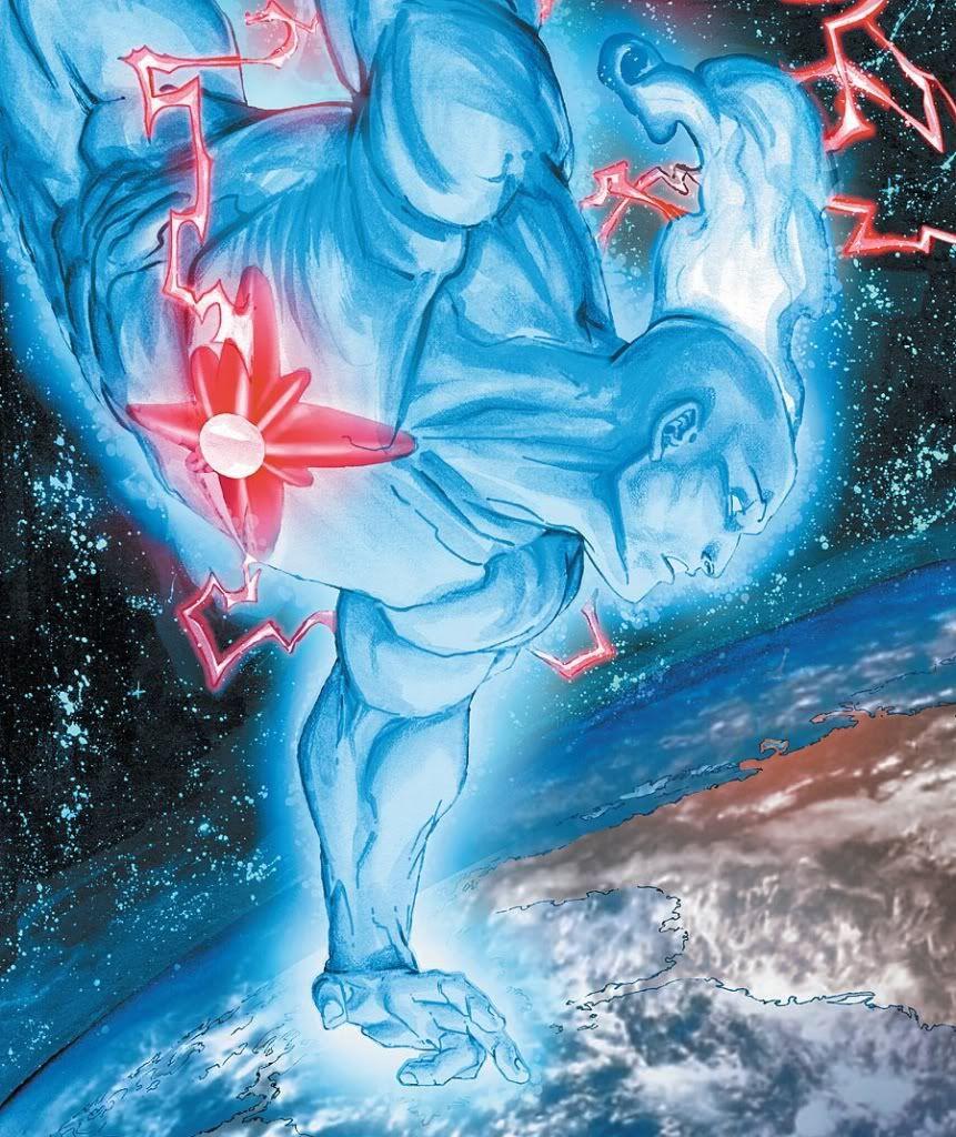 Captain Atom runs the Gauntlet