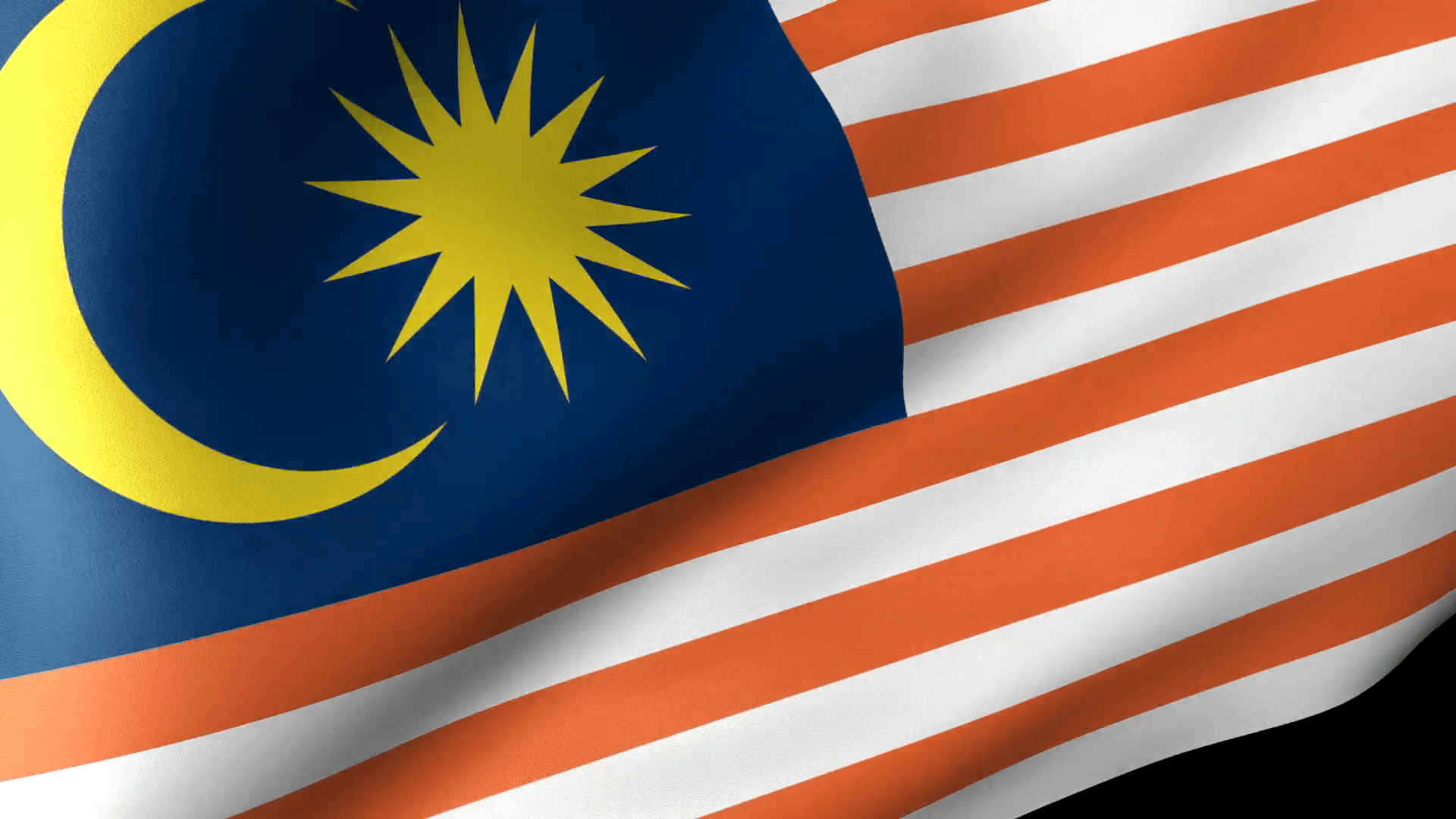 Malaysia Flag Waving Motion Background