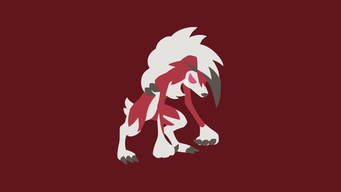 Minimalistic Wallpaper: Lycanroc [Midnight] (#???)