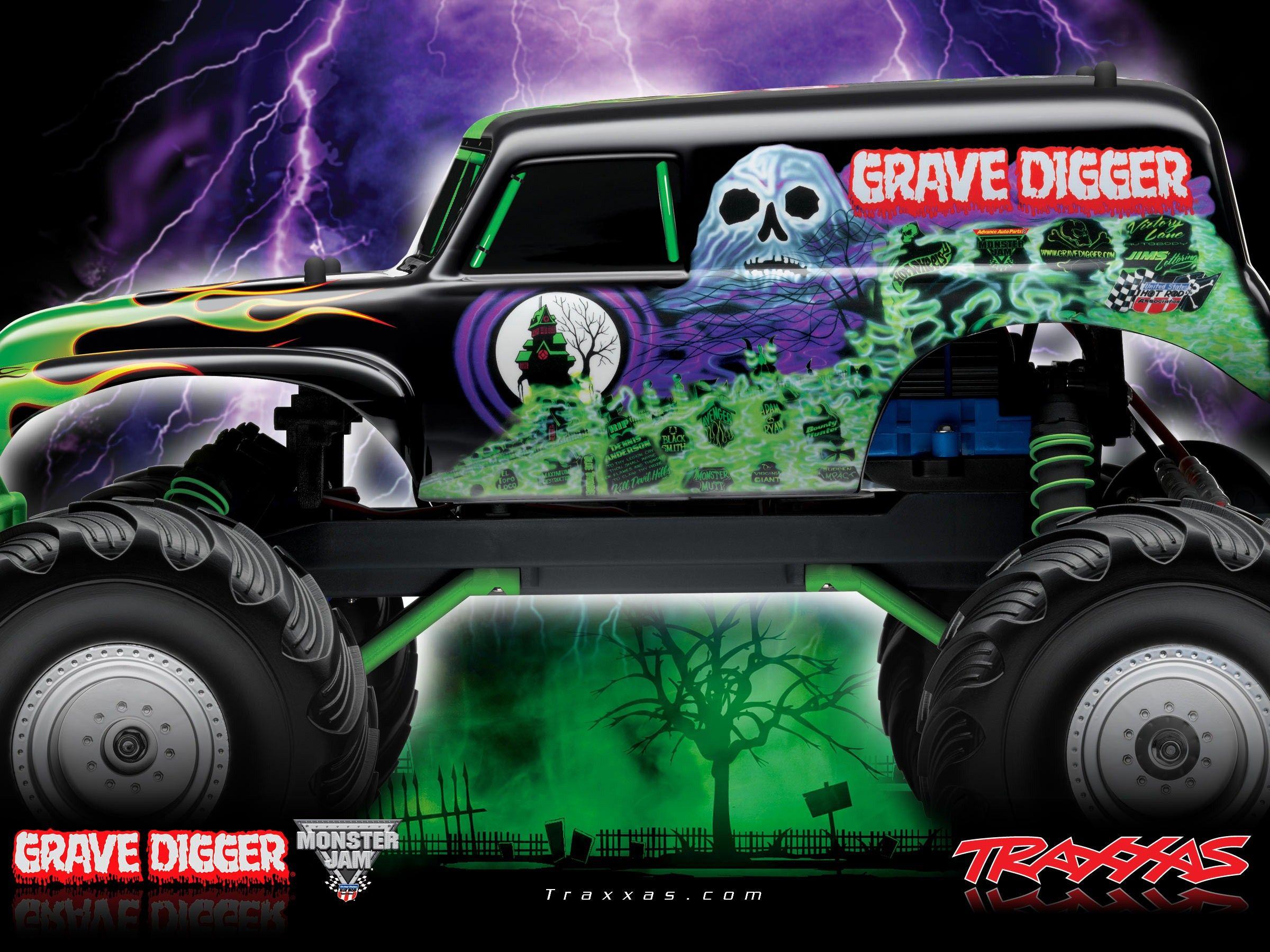 Drawn truck grave digger monster truck and in color drawn