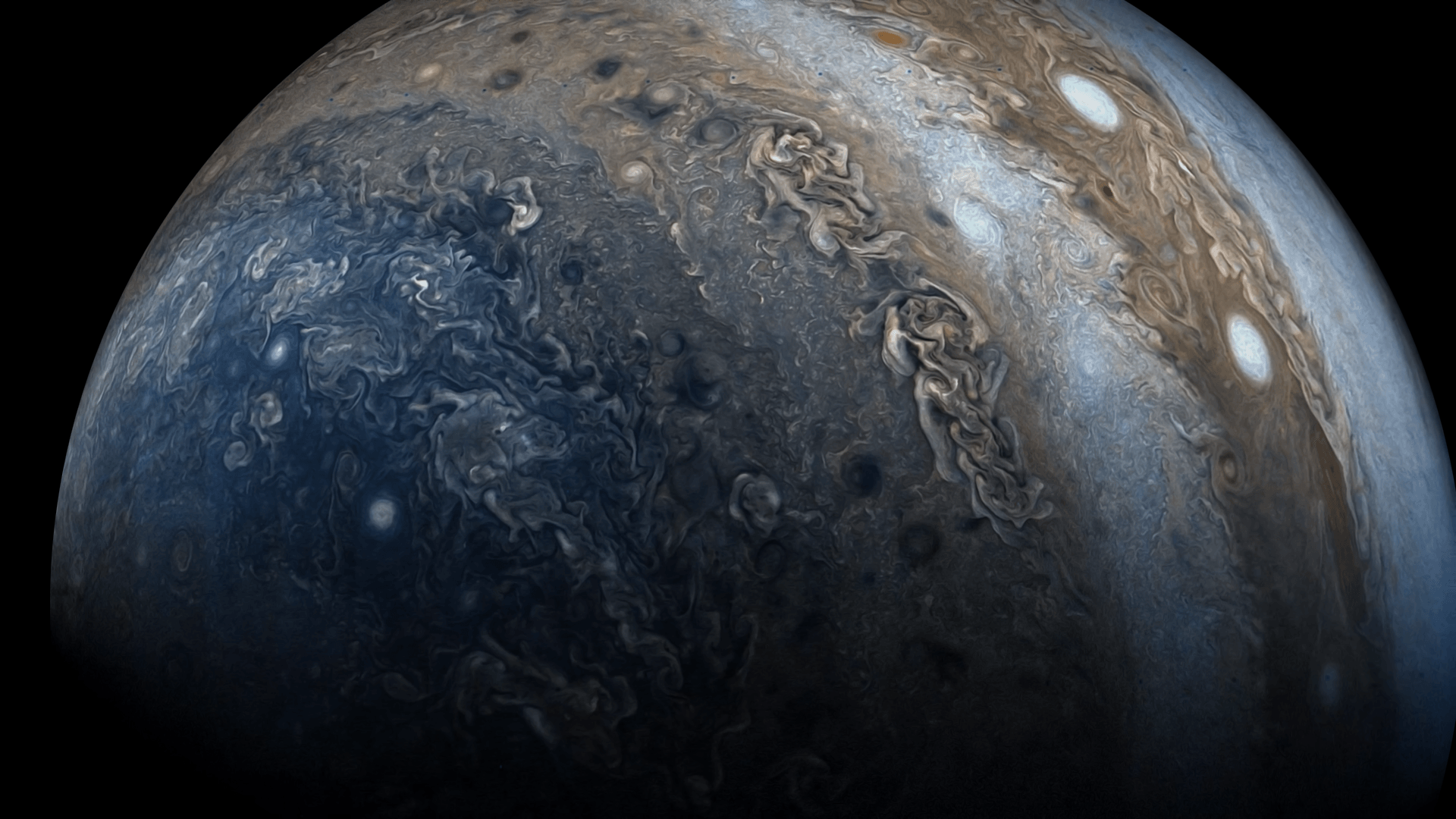 Wallpaper of Jupiter (From the Juno Perijove 06 Flyby)