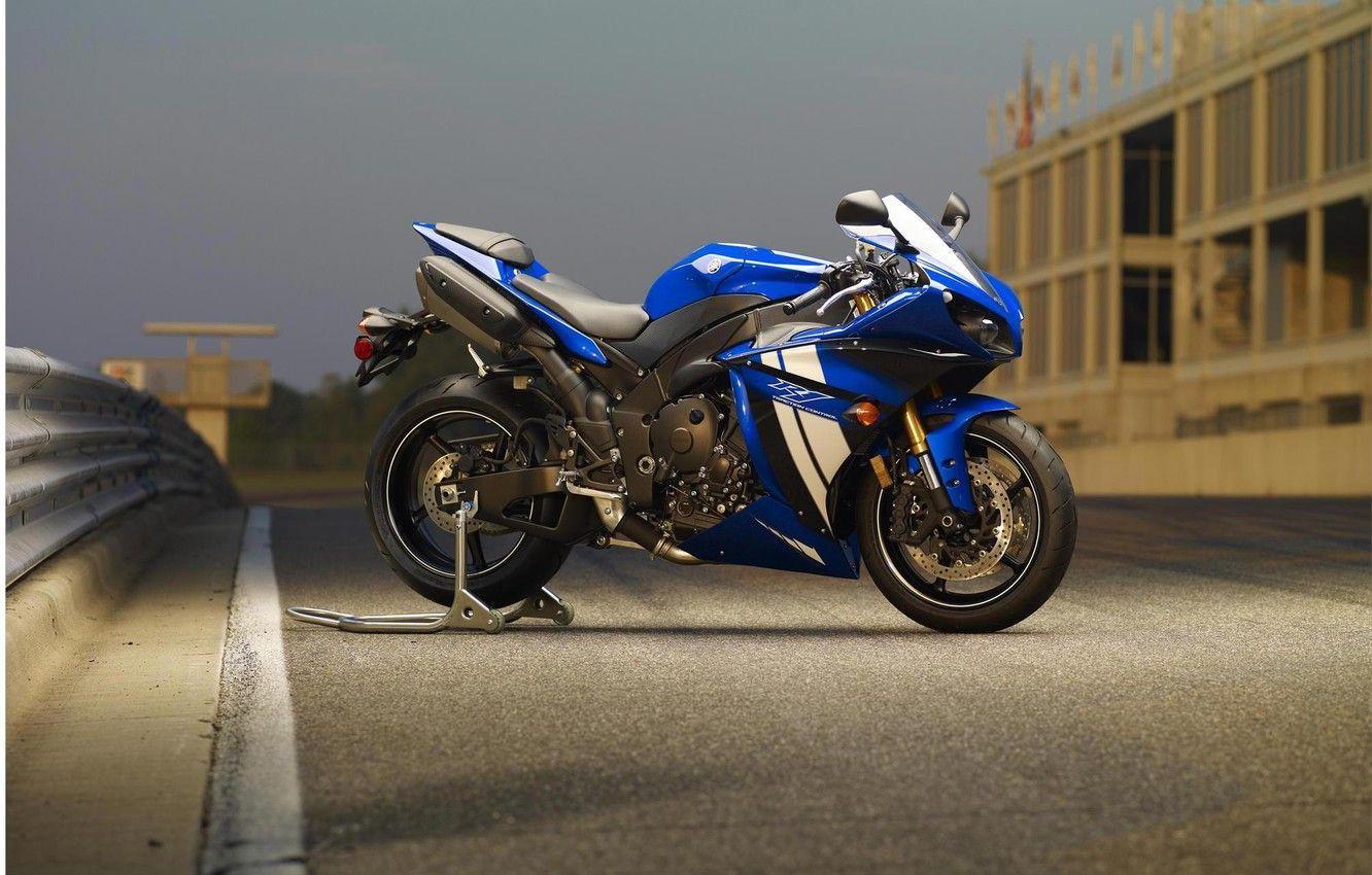 Wallpaper blue, motorcycle, yamaha, bike, blue, Yamaha, supersport