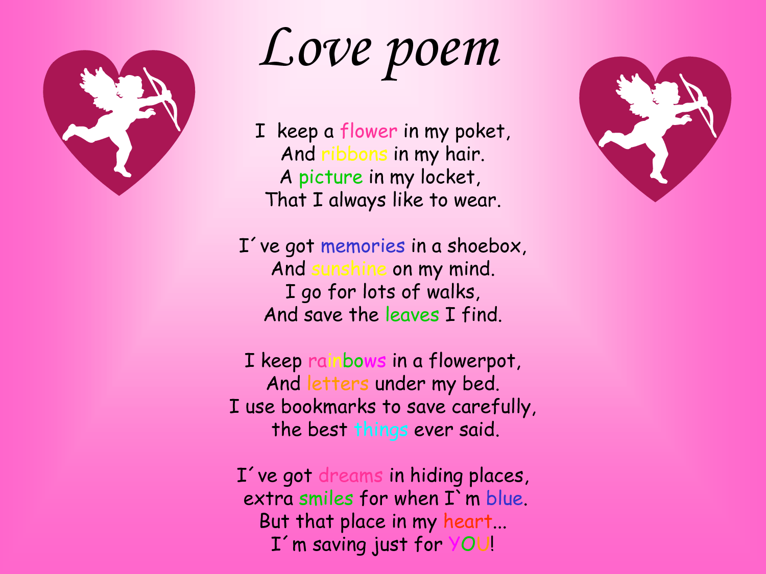 Poem of love. Love Poems
