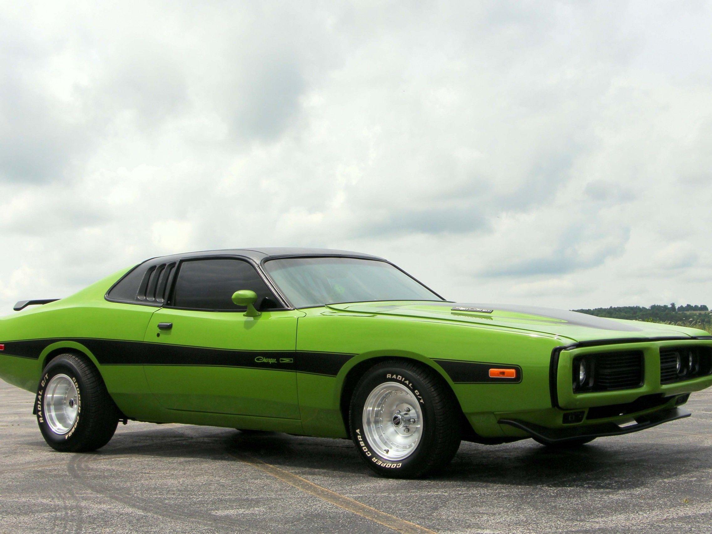 Download 2272x1704 Dodge Charger Green, Side View, Cars
