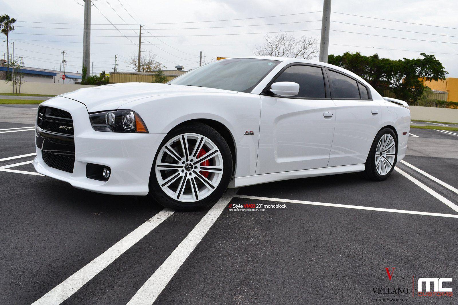 Dodge charger white Vellano wheels tuning cars wallpaperx1066