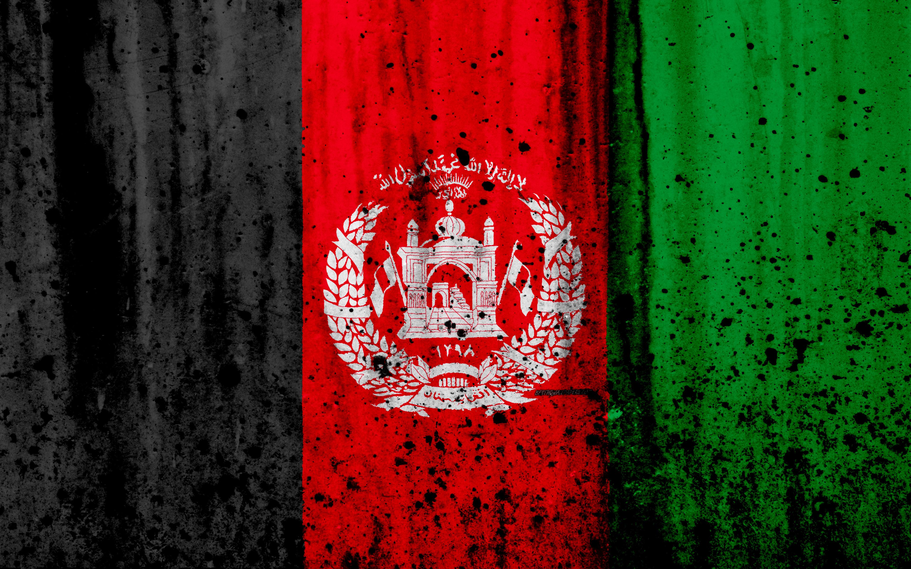 Download wallpaper Afghanistan flag, 4k, grunge, flag