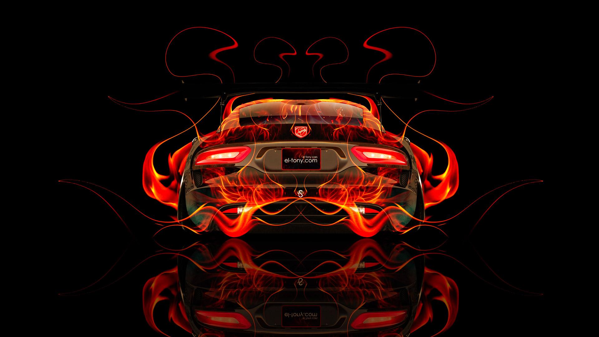 Dodge Viper Tuning Back Fire Abstract Car 2014