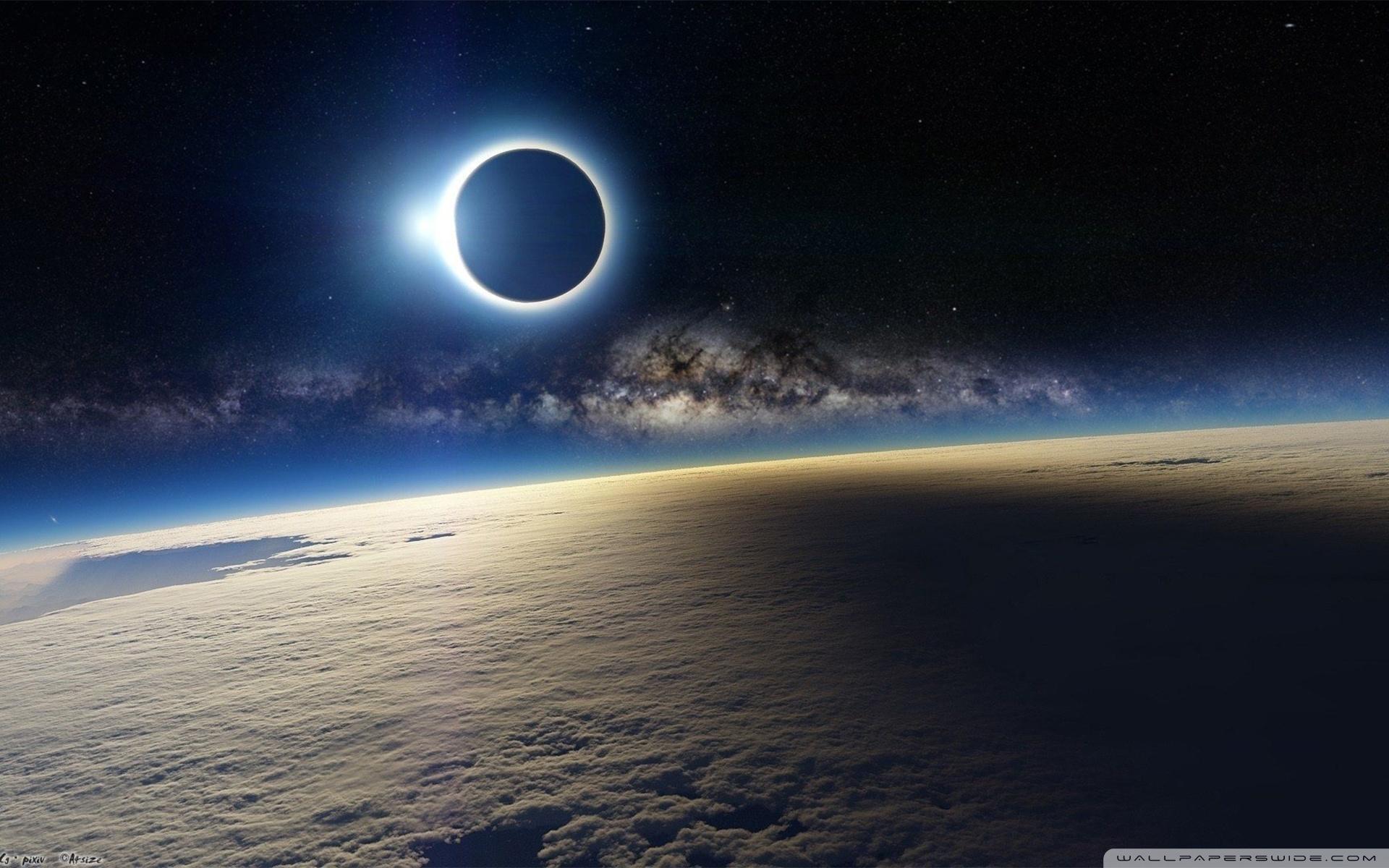 Solar Eclipse from Space ❤ 4K HD Desktop Wallpaper for 4K Ultra HD TV