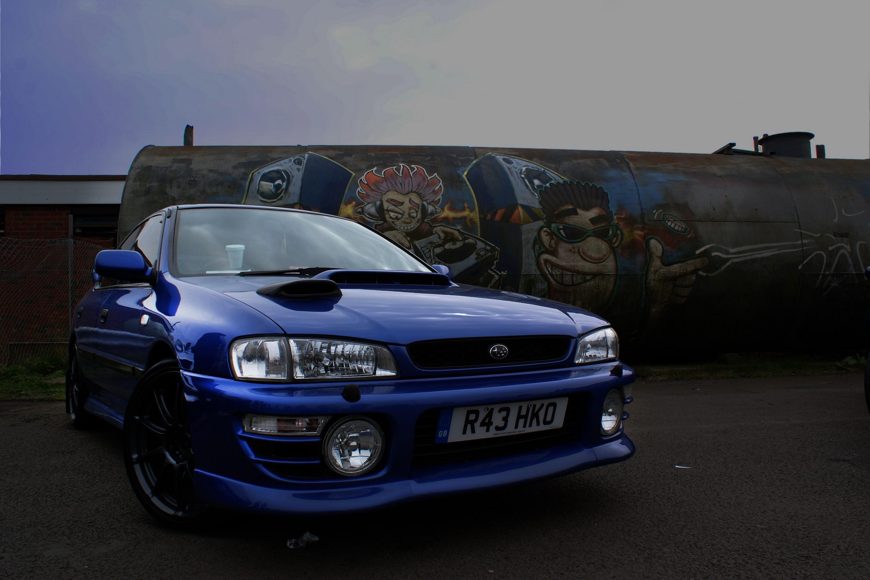 Subaru impreza blue cars tuning wallpaper