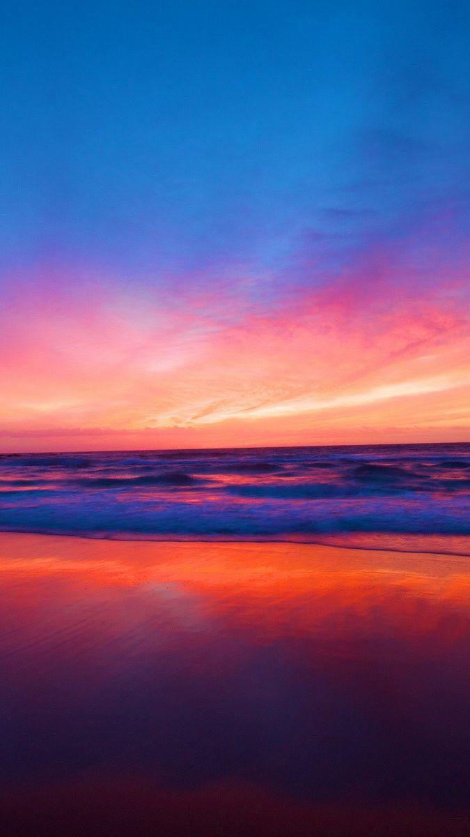 Sunset Beach Ocean IPhone Wallpaper. Cute Wallpaper. IPhone