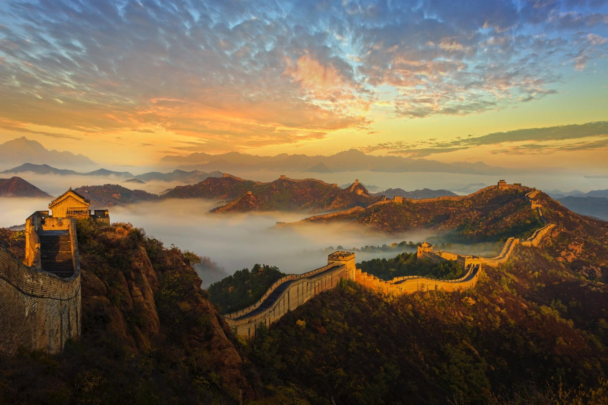landscape great wall of china wallpaper and background