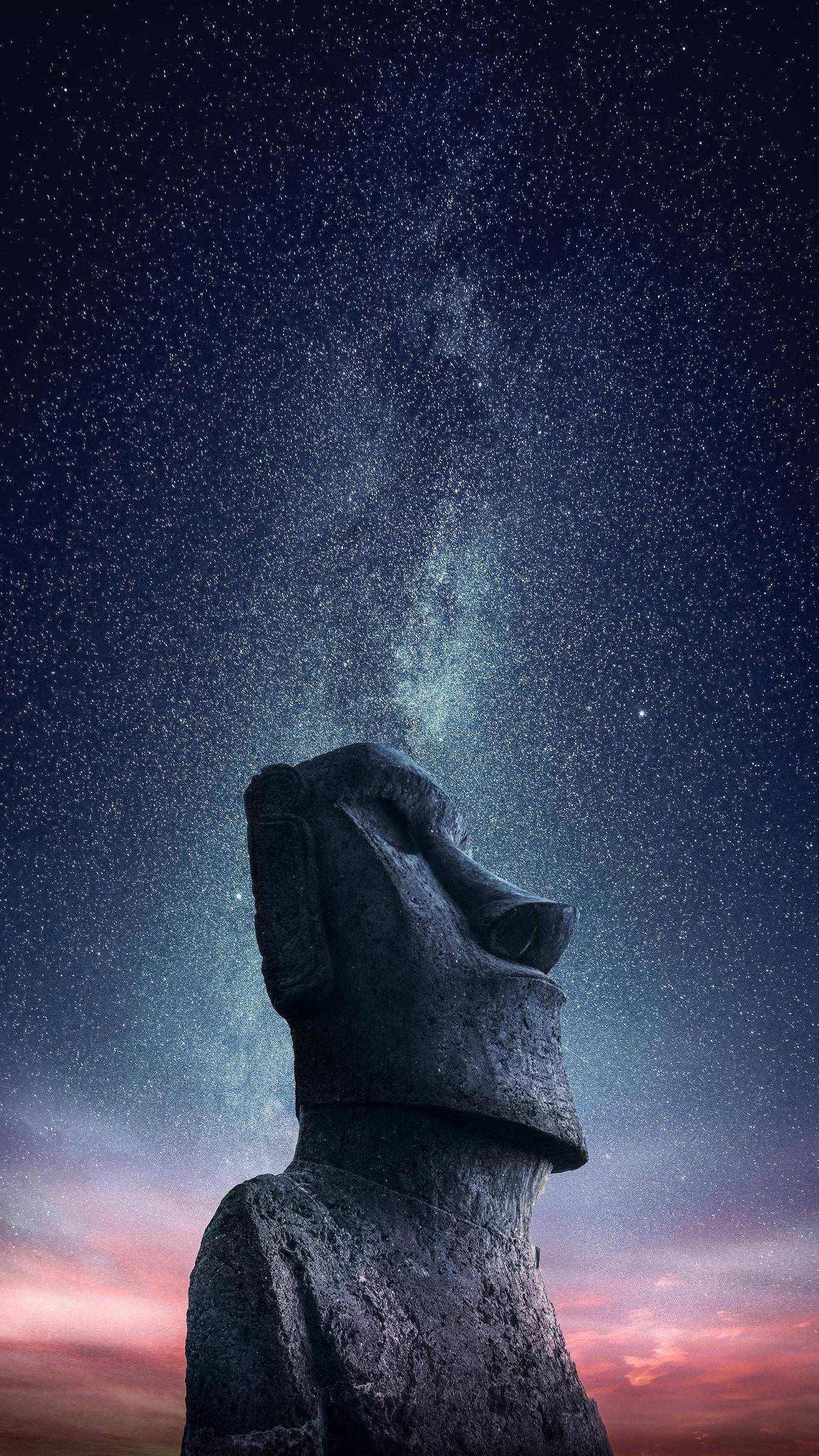 Wallpaper I made of the Easter Island photo