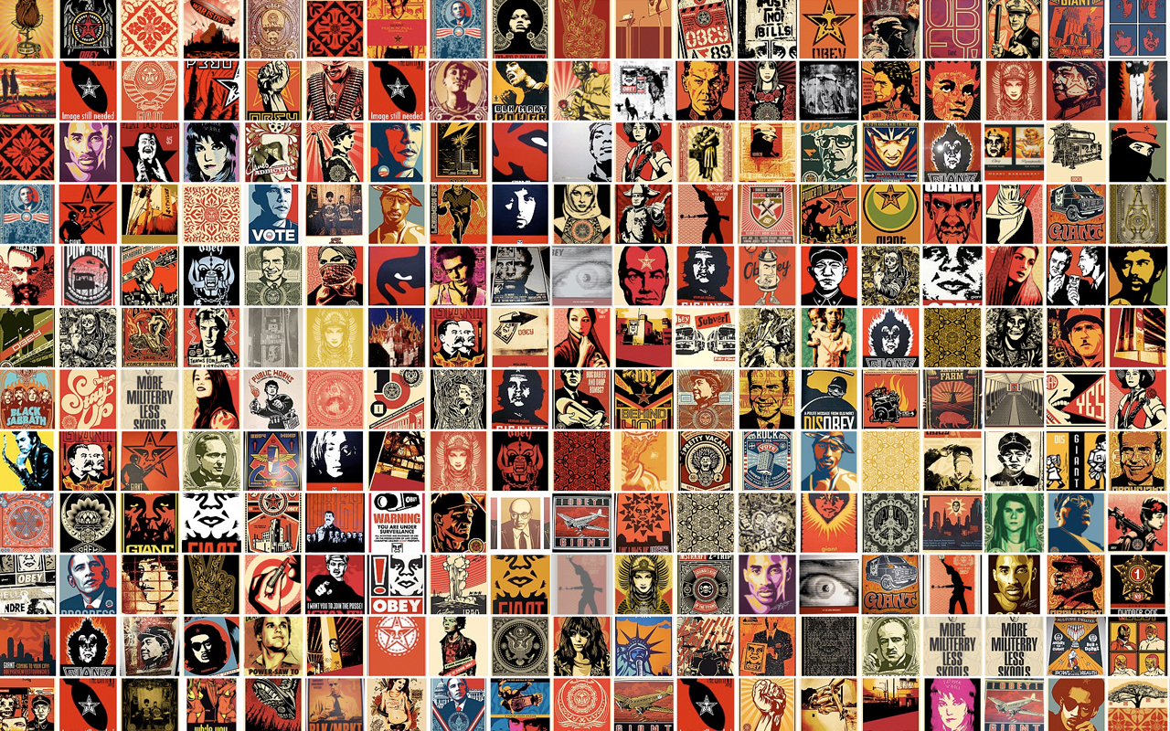 Obey Giant Collage Wallpaper