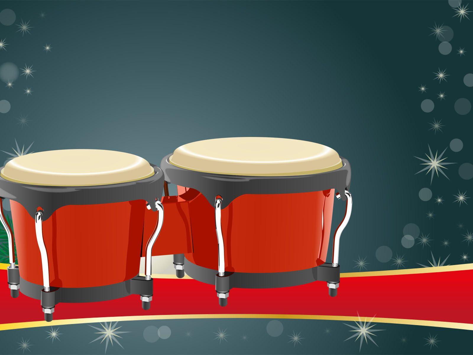 Bongos Instrument Powerpoint Background is a free border background