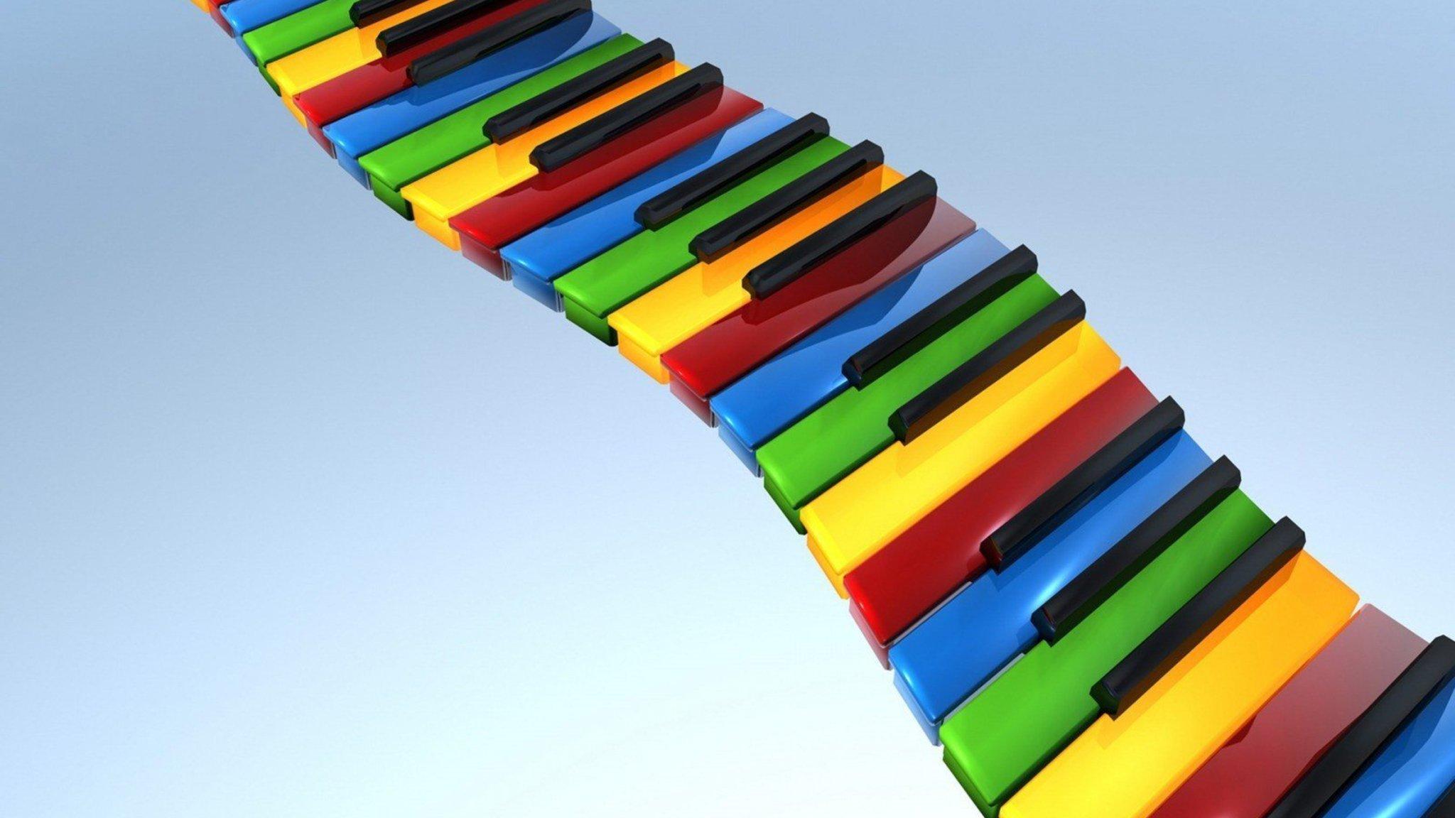 Colorful Piano 2048x1152 Resolution HD 4k Wallpaper