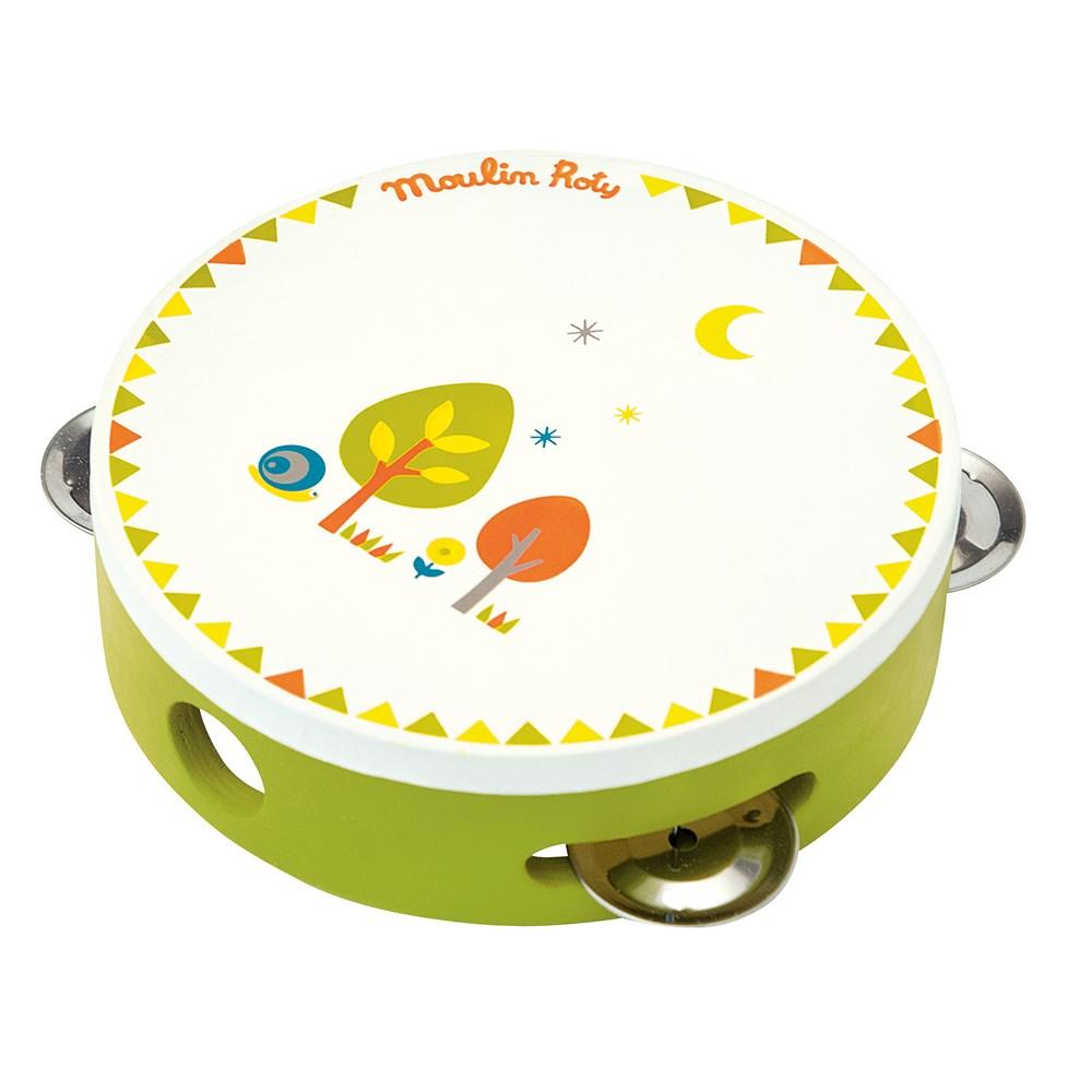 Moulin Roty Childrens Tambourine In Green