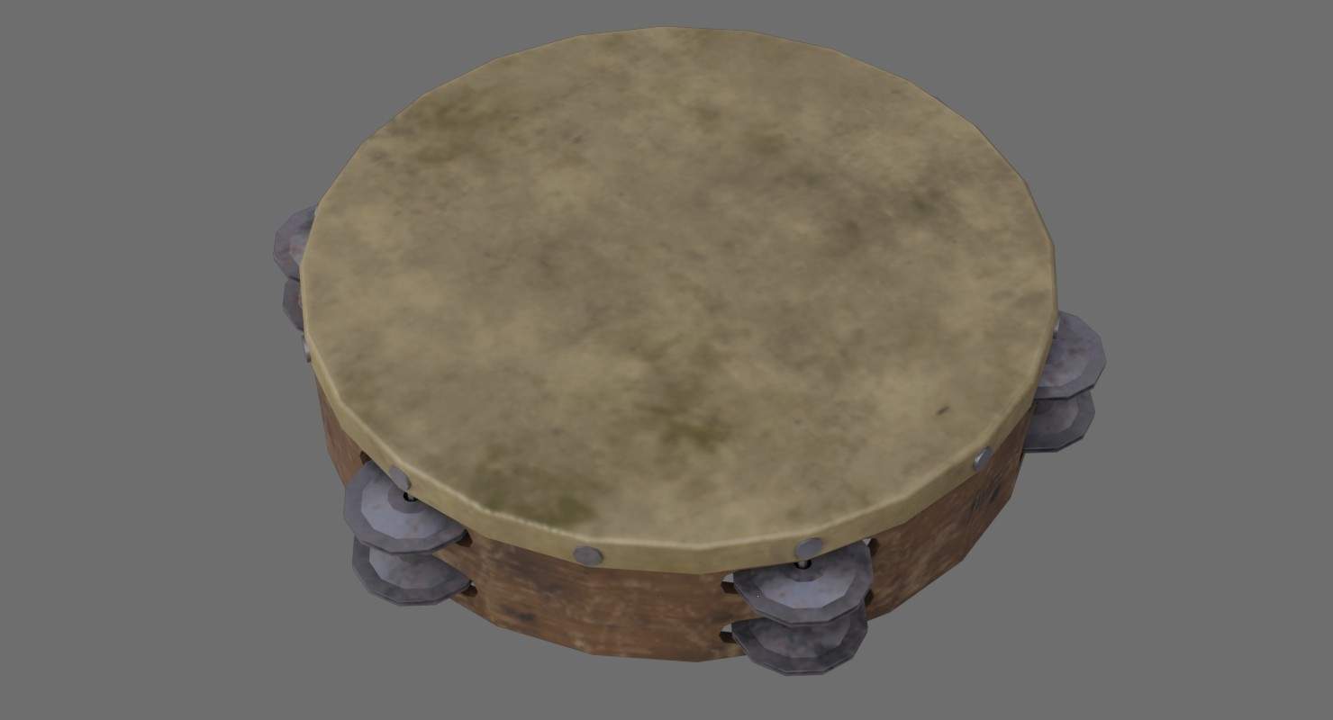 Tambourine old 3D Model