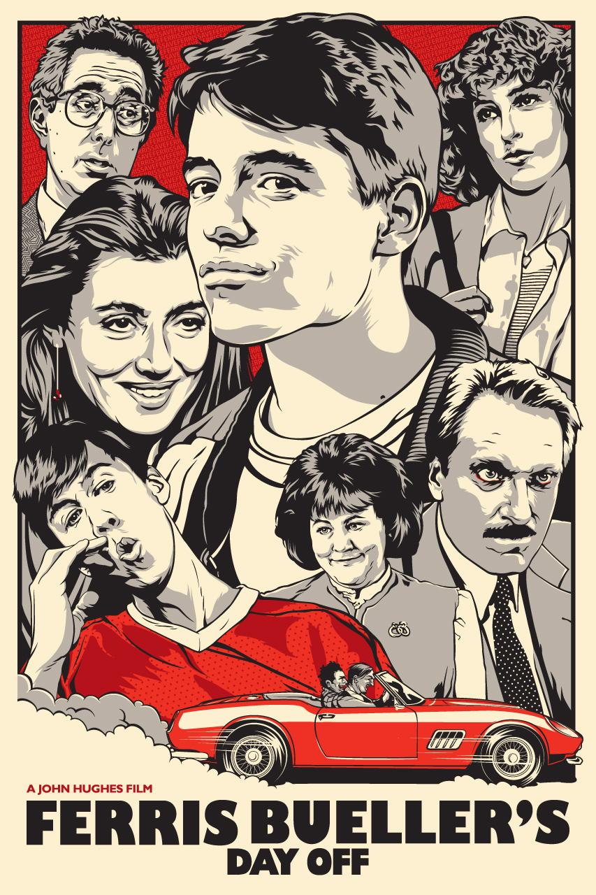 Redesigned Movie Poster for FERRIS BUELLER'S DAY OFF