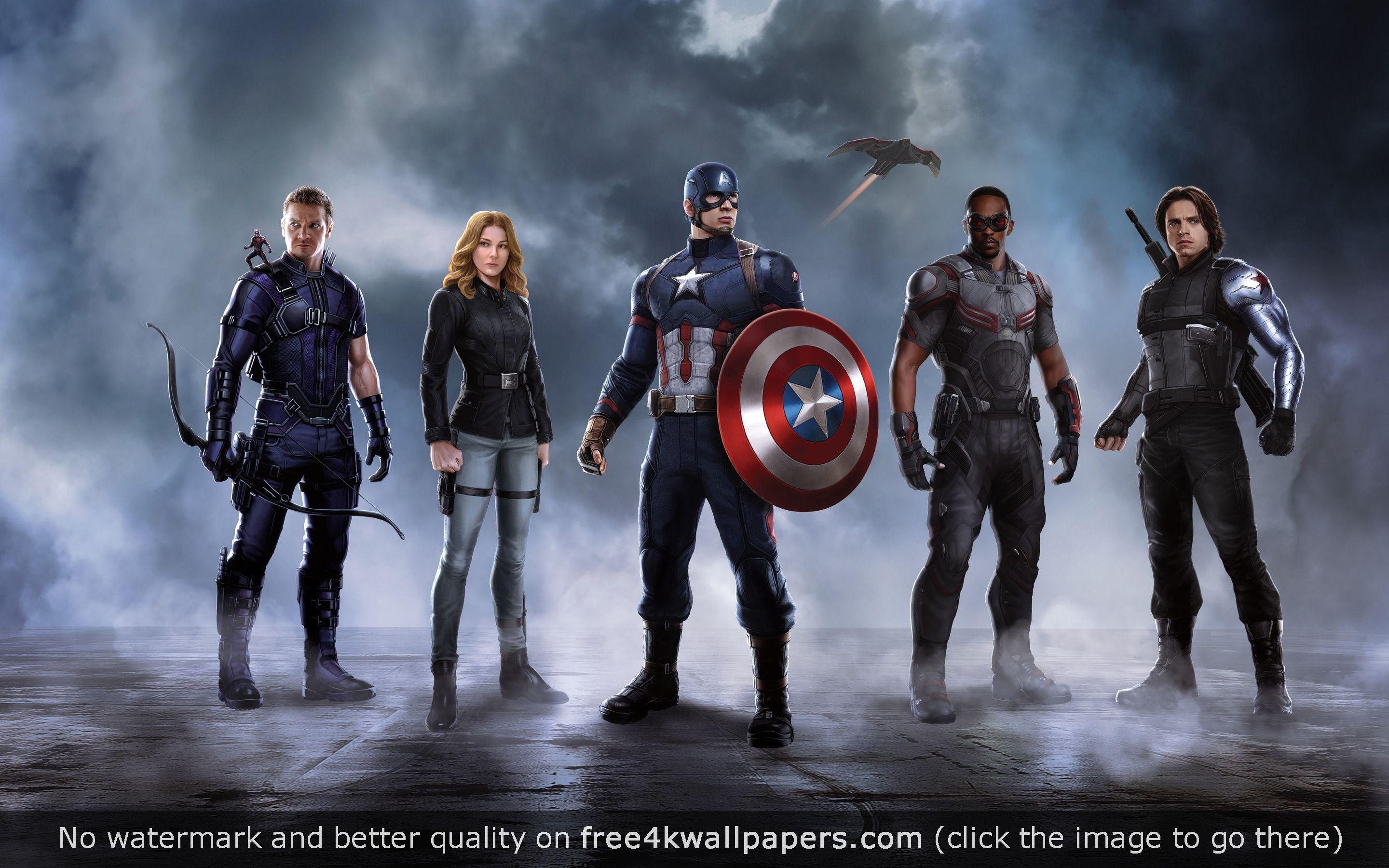 Civil War Captain America Team HD wallpaper. Desktop Wallpaper