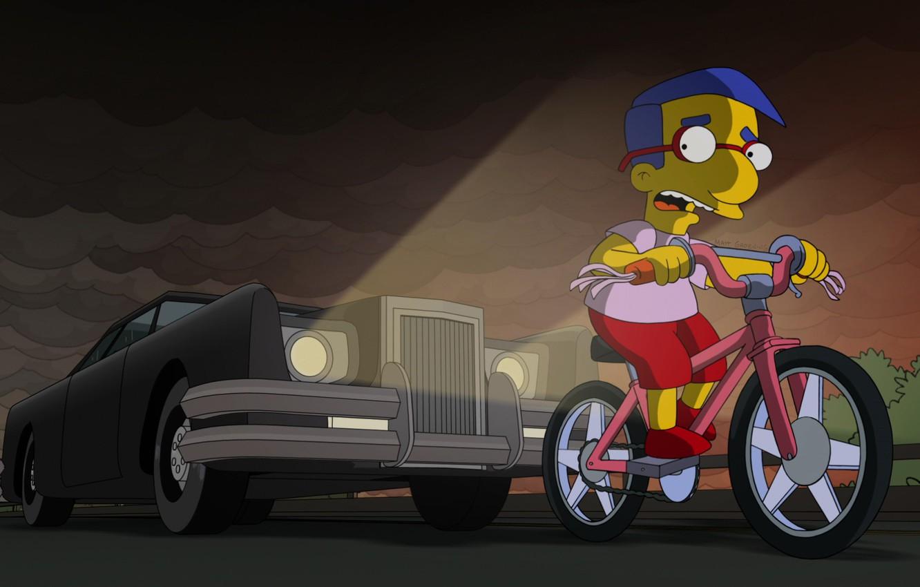Wallpaper Auto, The simpsons, Figure, Machine, Simpsons, Bike, Art