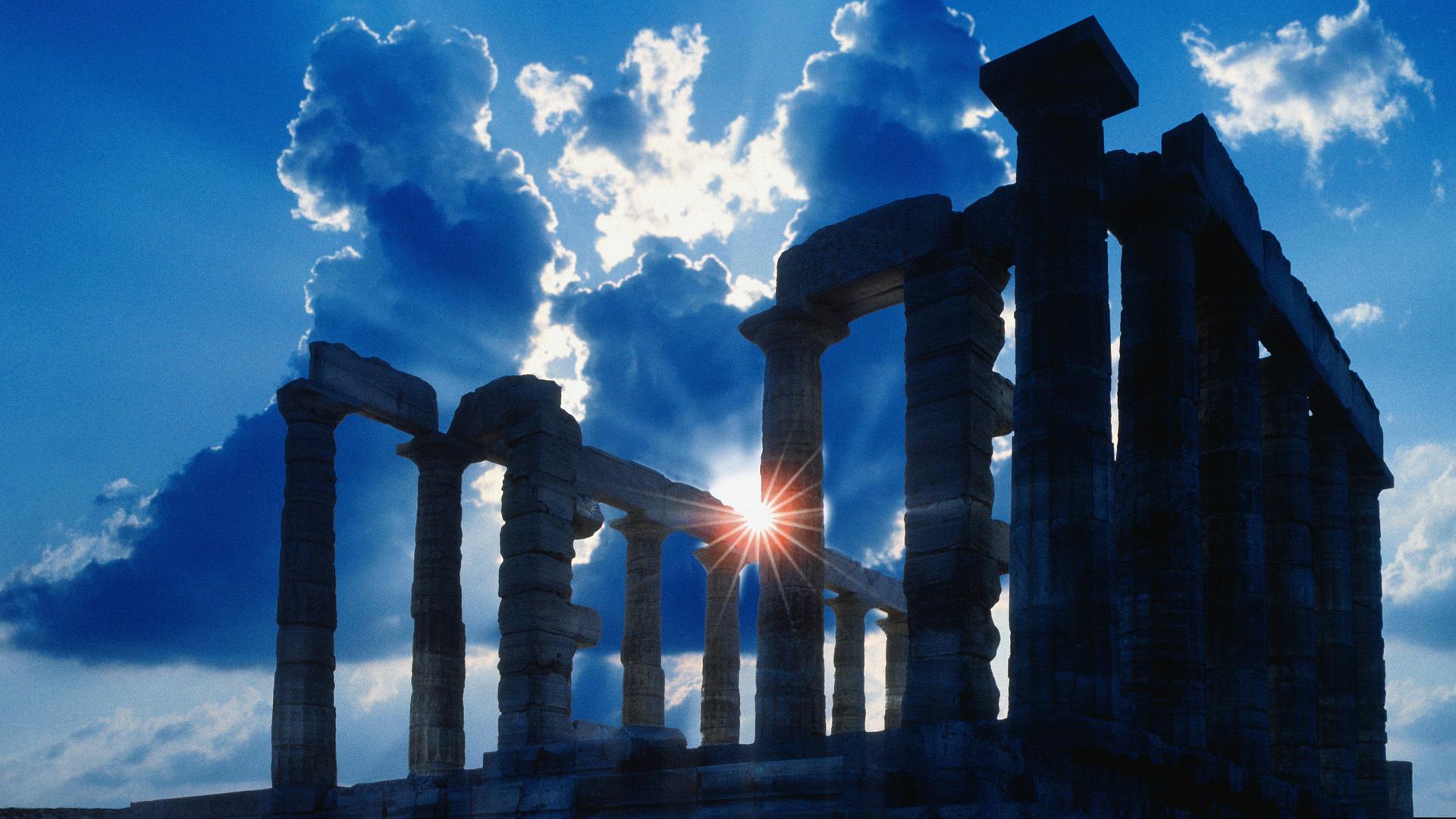 Ancient temple in Athens wallpaper and image