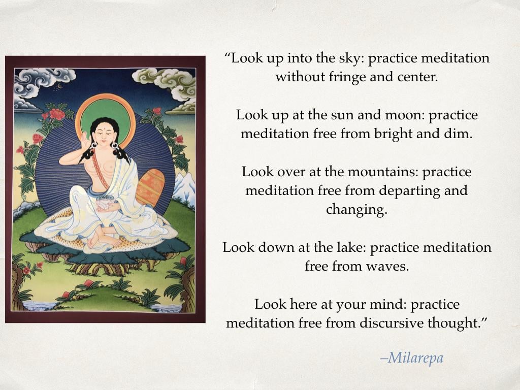 advancing meditation: Milarepa 2. Blazing Light, Love's Song