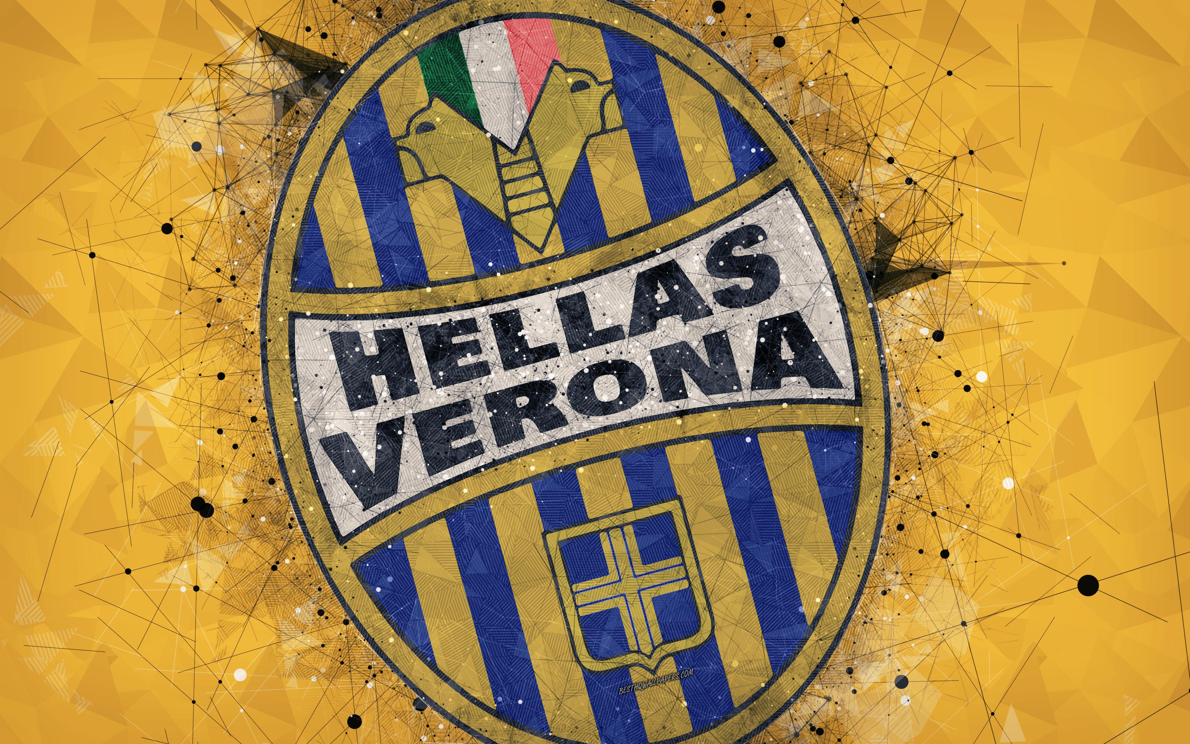 Download wallpaper Hellas Verona FC, 4k, Italian football club