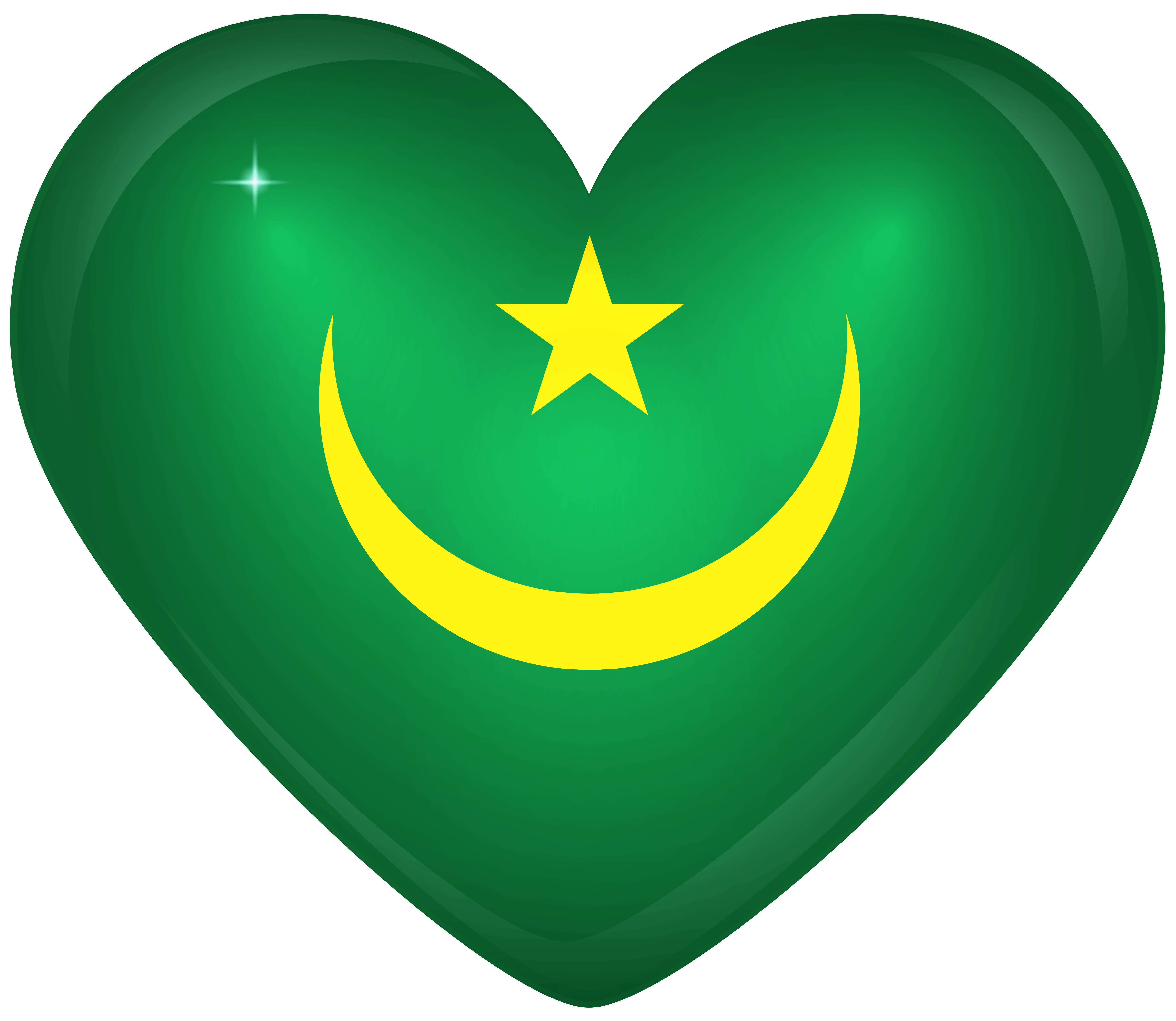 Mauritania Large Heart Flag Quality