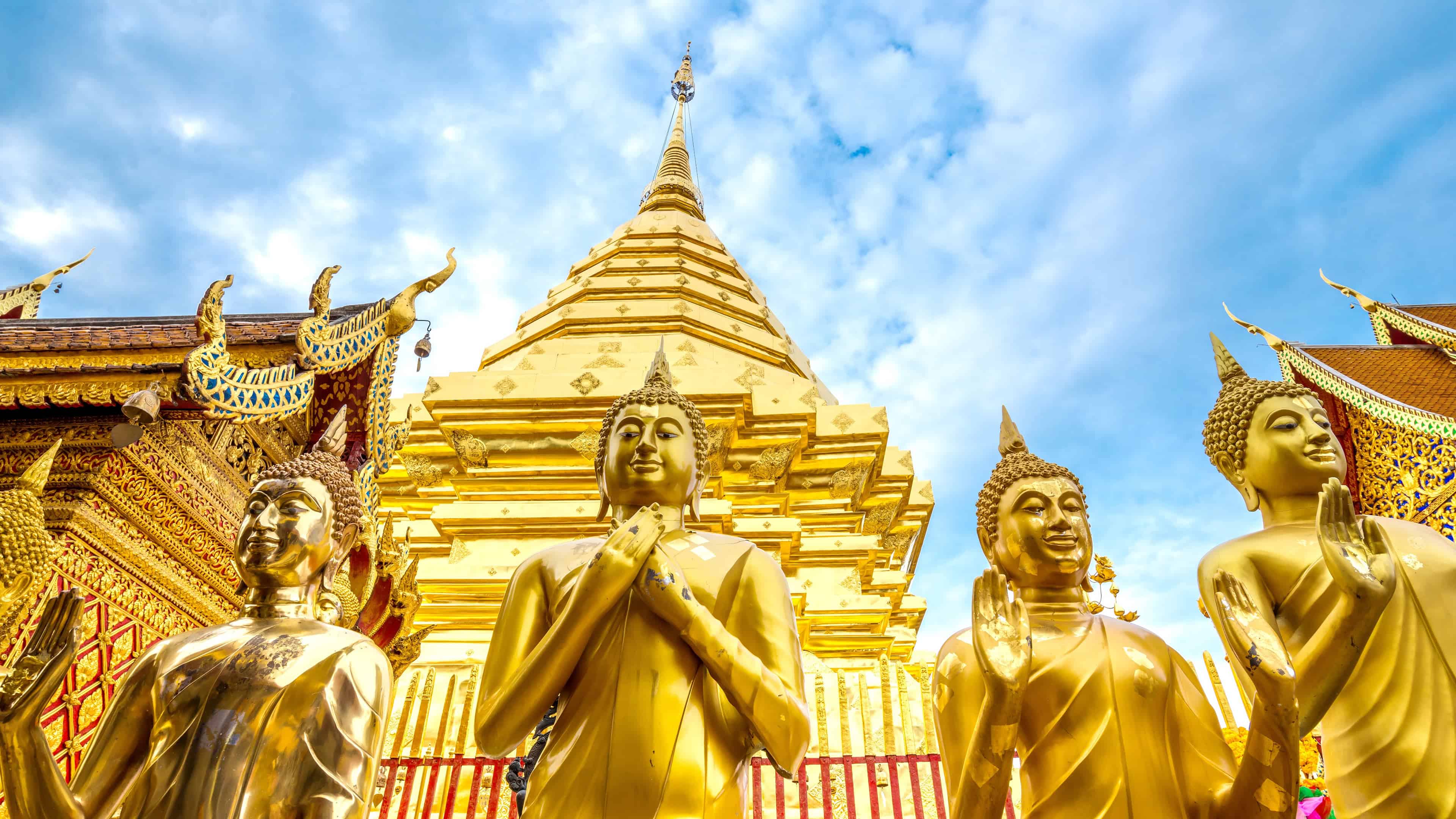 Wat Phra That Doi Suthep Buddhist Temple Chiang Mai Thailand UHD 4K