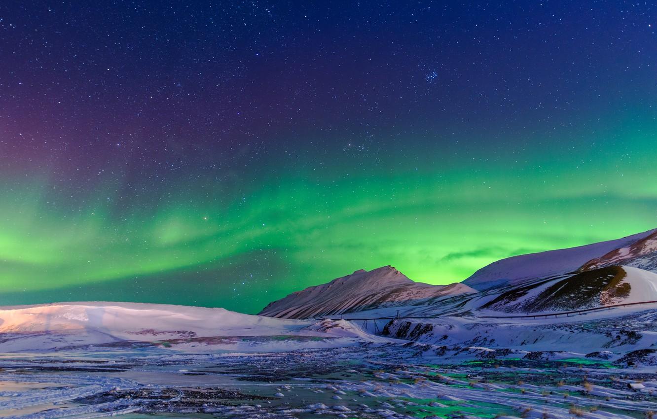 Wallpaper Norway, Svalbard, aurora borealis image for desktop