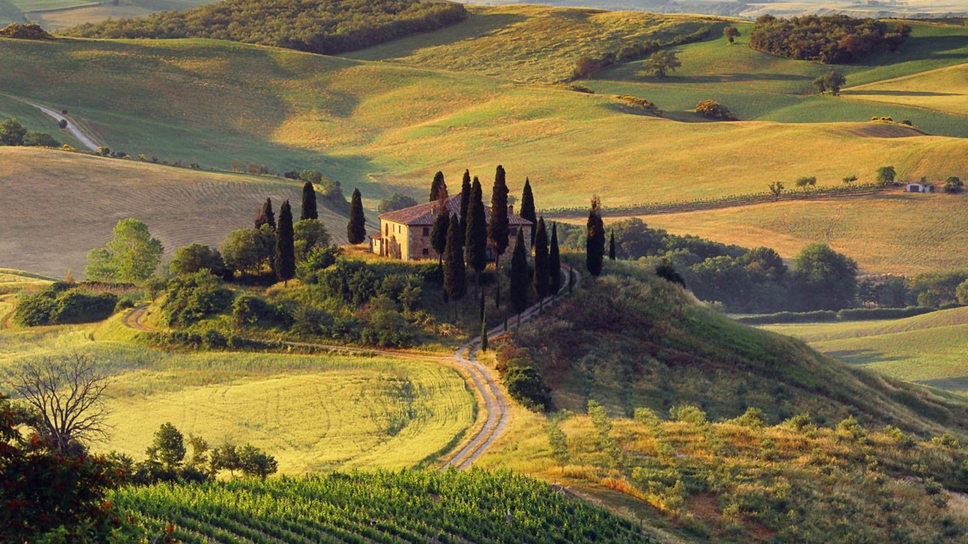 tuscan countryside wallpaper desktop