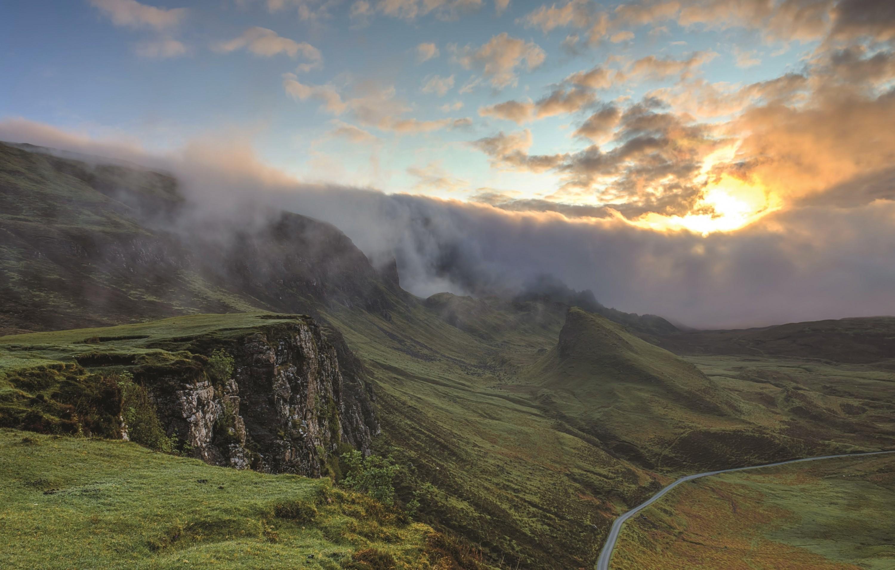 Download 3000x1911 Isle Of Skye, Scotland, Clouds, Sunset, Hills