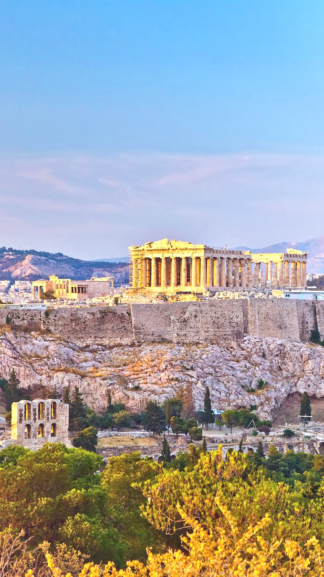 Acropolis of Athens iPhone Wallpaper HD