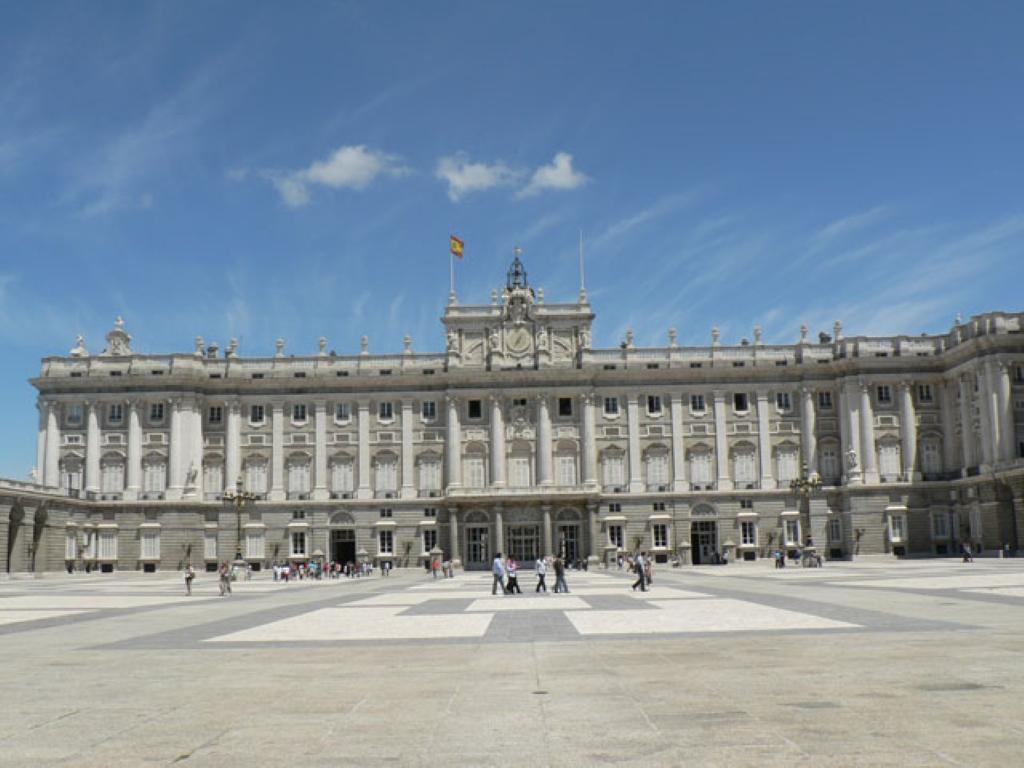 The Royal Palace of Madrid in Madrid in Spain