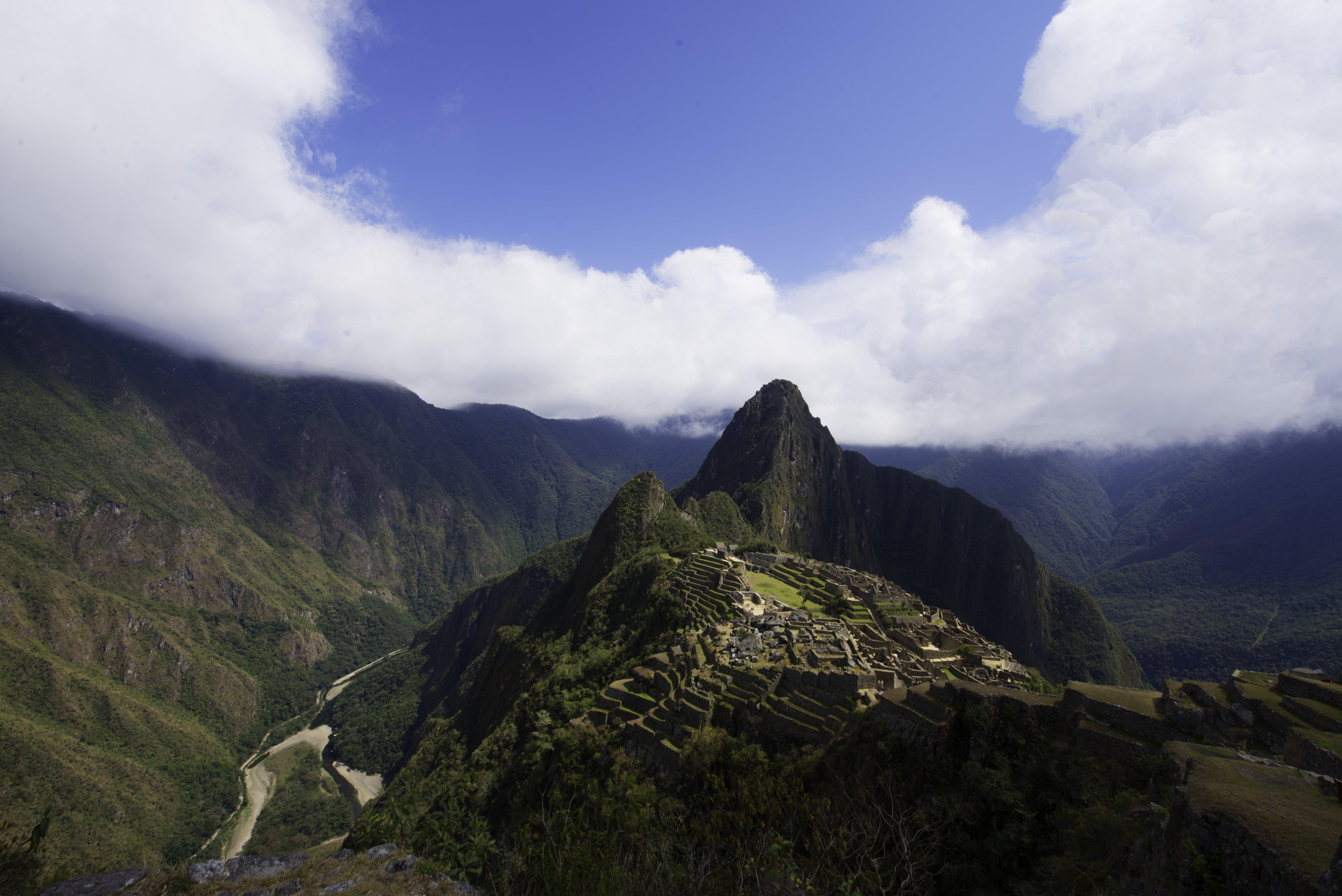 The End of the Inca Trail Picchu Peru 4K wallpaper
