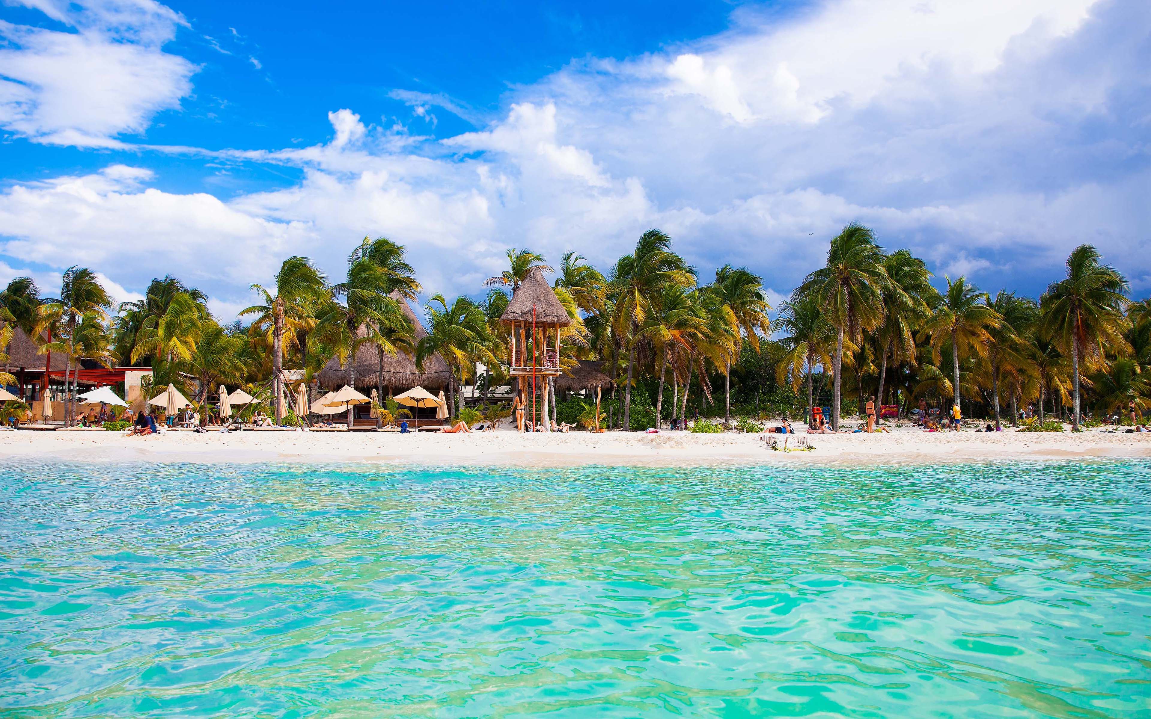 Cancun Beach Mexico A City On The Yucatan Peninsula That Borders