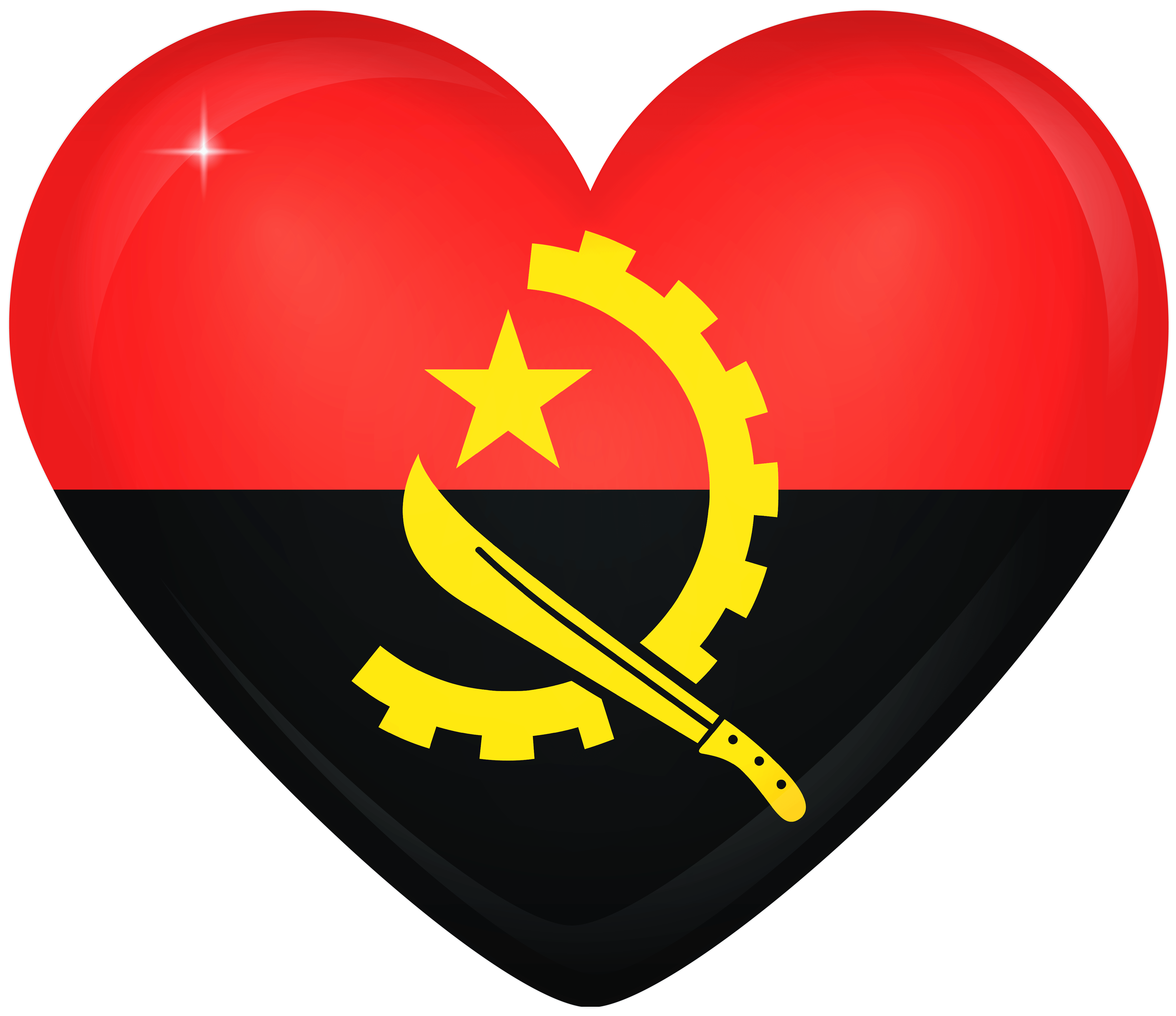 Angola Large Heart Flag Quality
