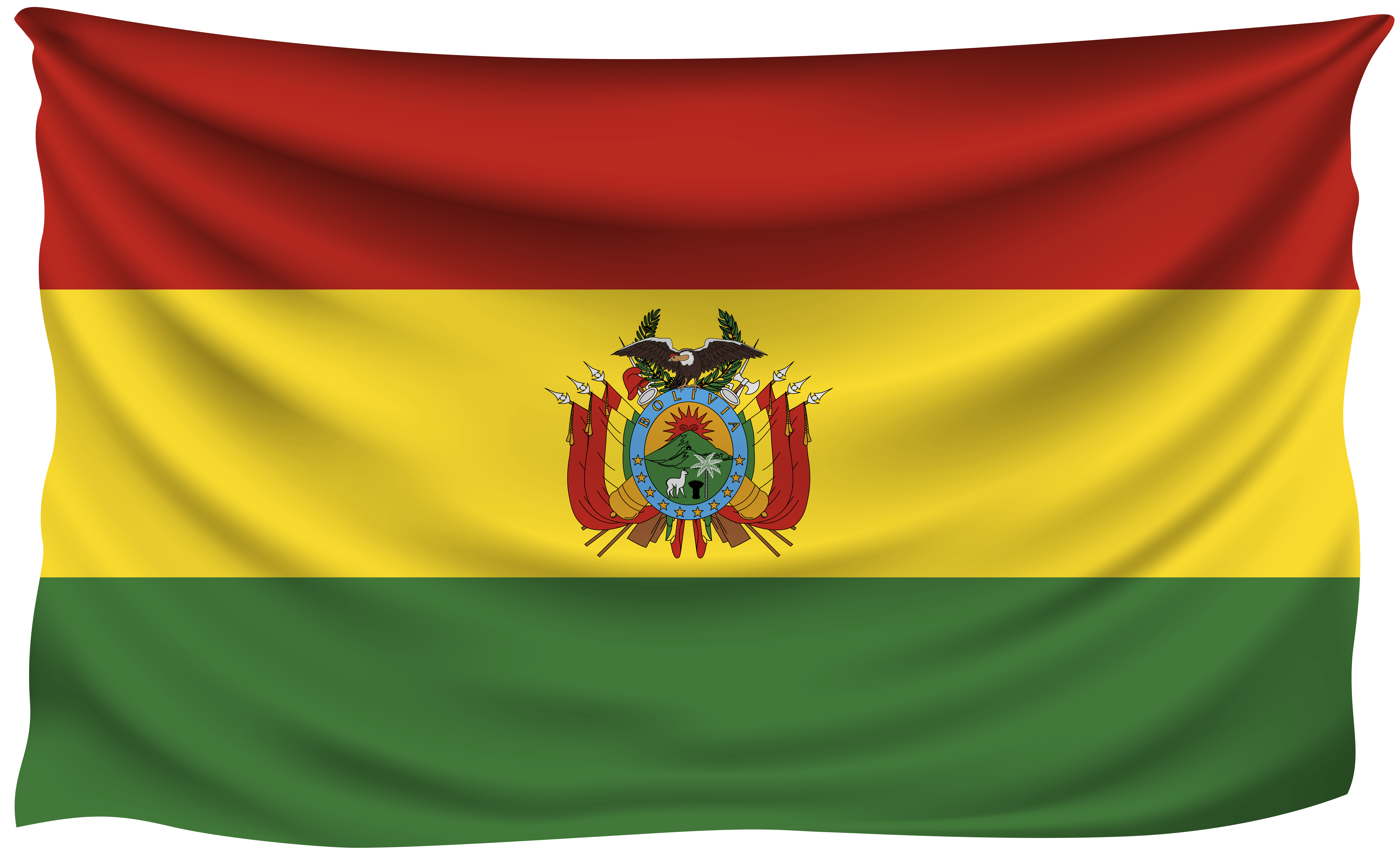 Bolivia Wrinkled Flag Quality Image