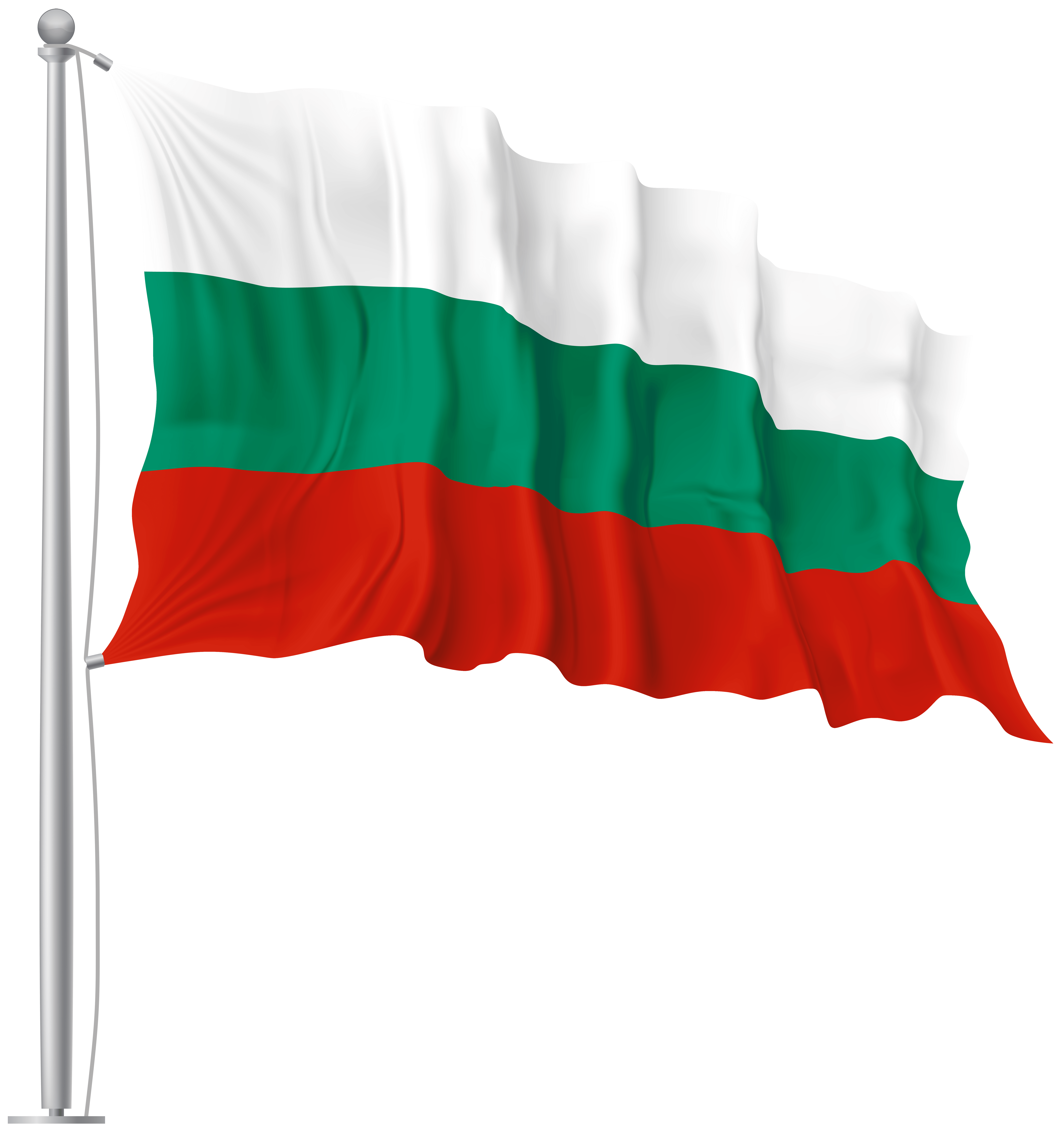 Bulgaria Waving Flag PNG Image